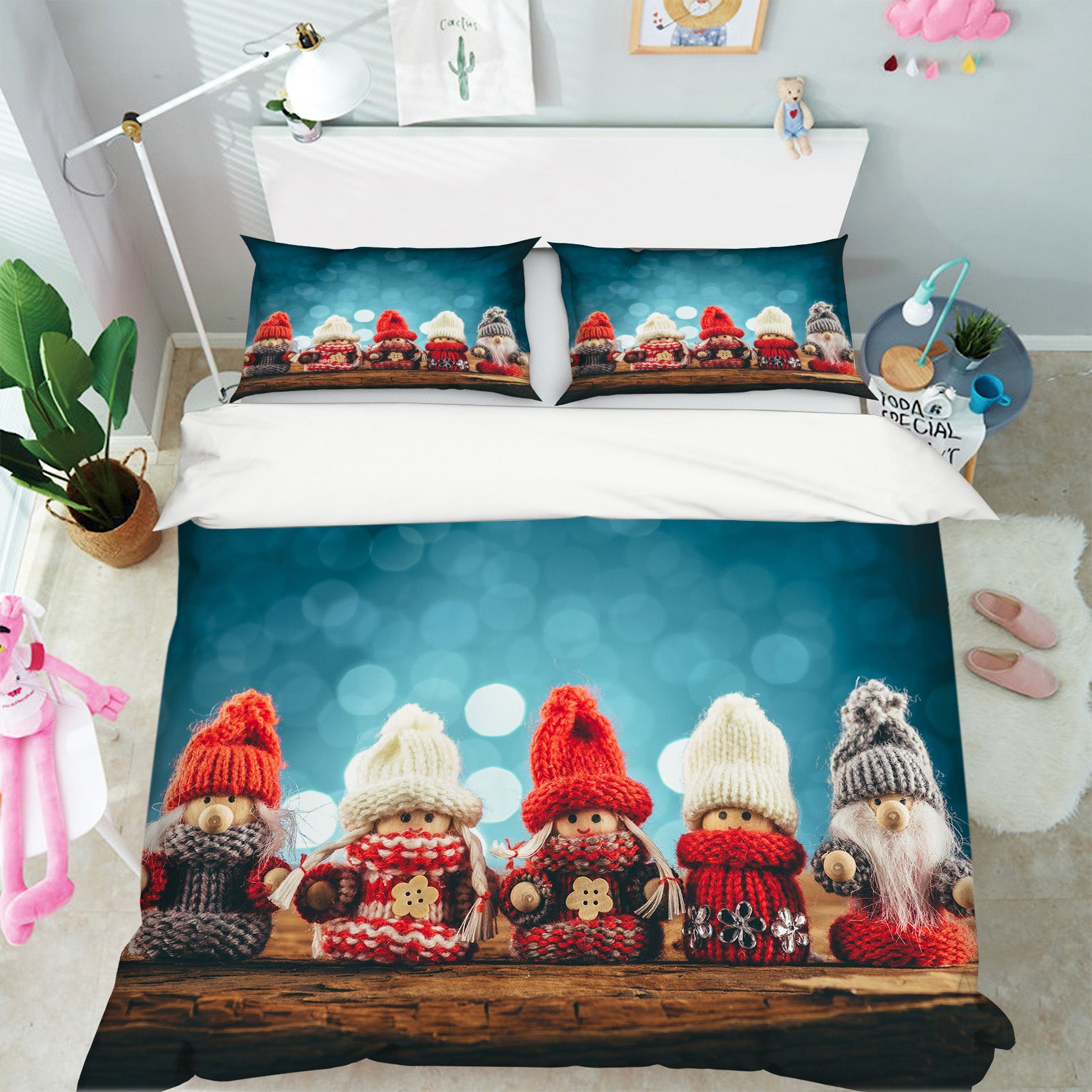 3D Dolls 52260 Christmas Quilt Duvet Cover Xmas Bed Pillowcases