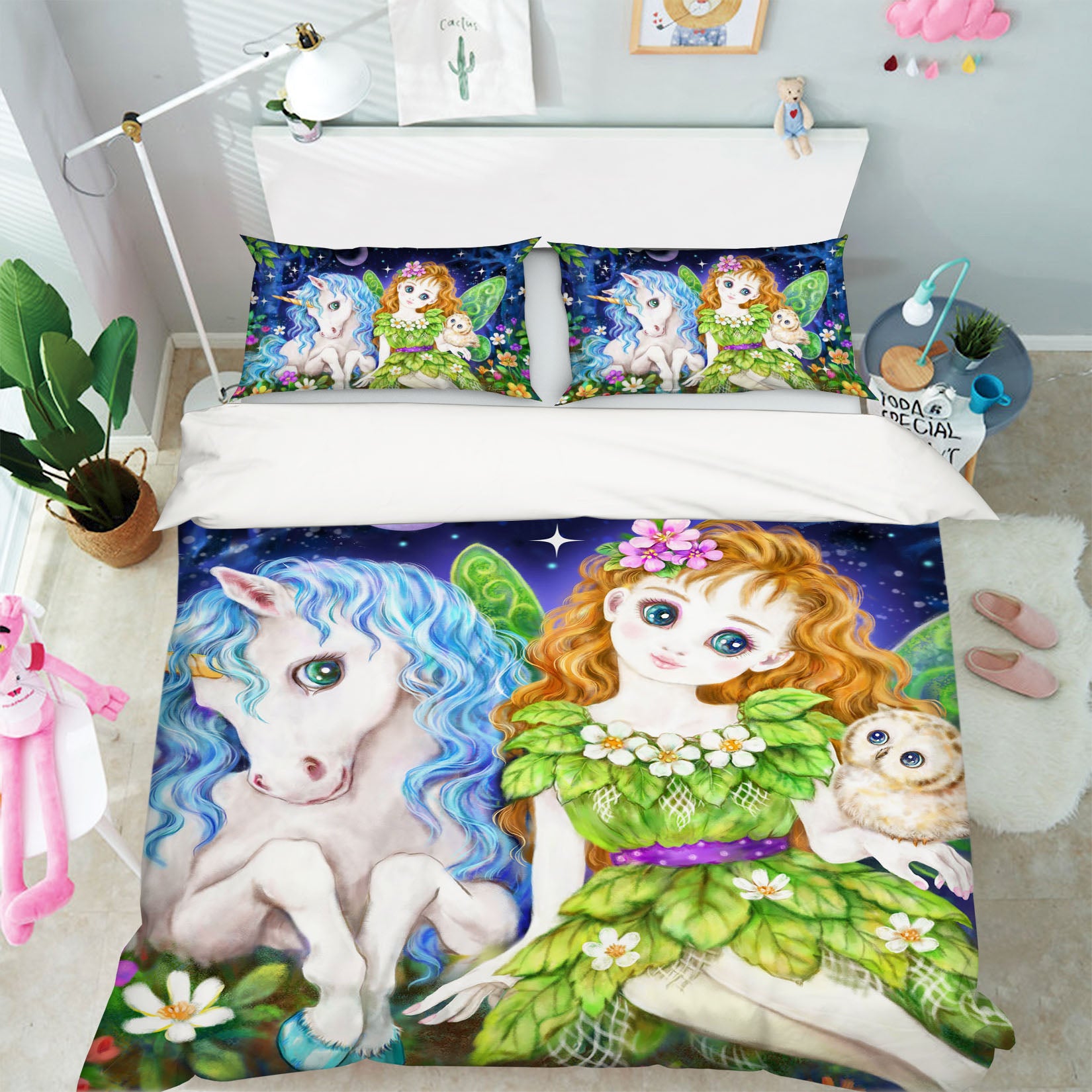 3D Unicorn Fairy 5930 Kayomi Harai Bedding Bed Pillowcases Quilt Cover Duvet Cover