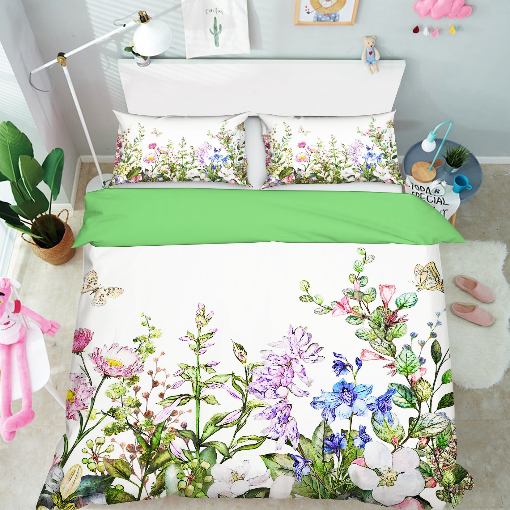 3D Butterfly Fragrance 055 Bed Pillowcases Quilt