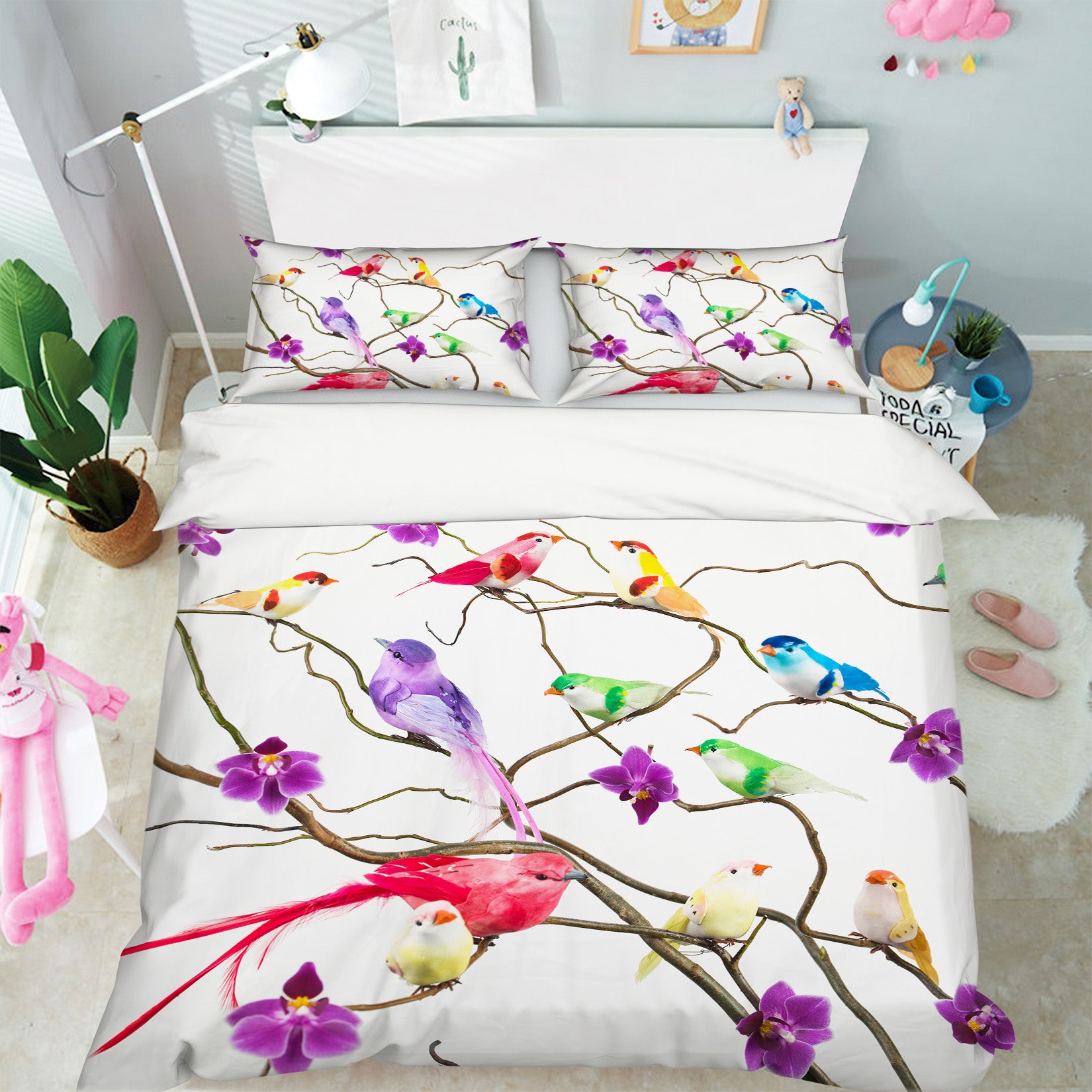 3D Colorful Bird 85167 Assaf Frank Bedding Bed Pillowcases Quilt