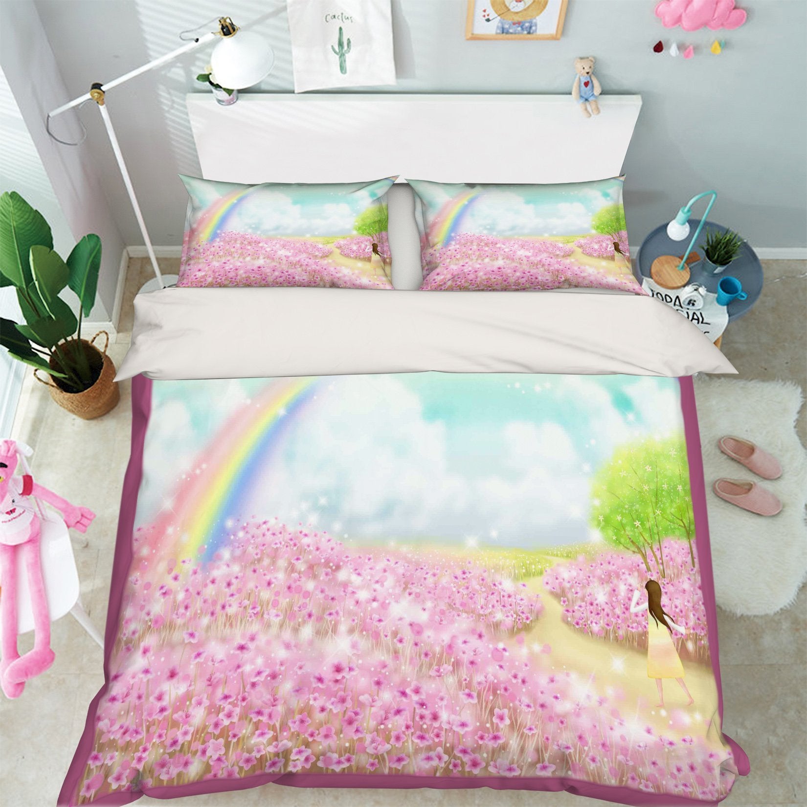 3D Hundred Flowers Bloom 133 Bed Pillowcases Quilt Wallpaper AJ Wallpaper 