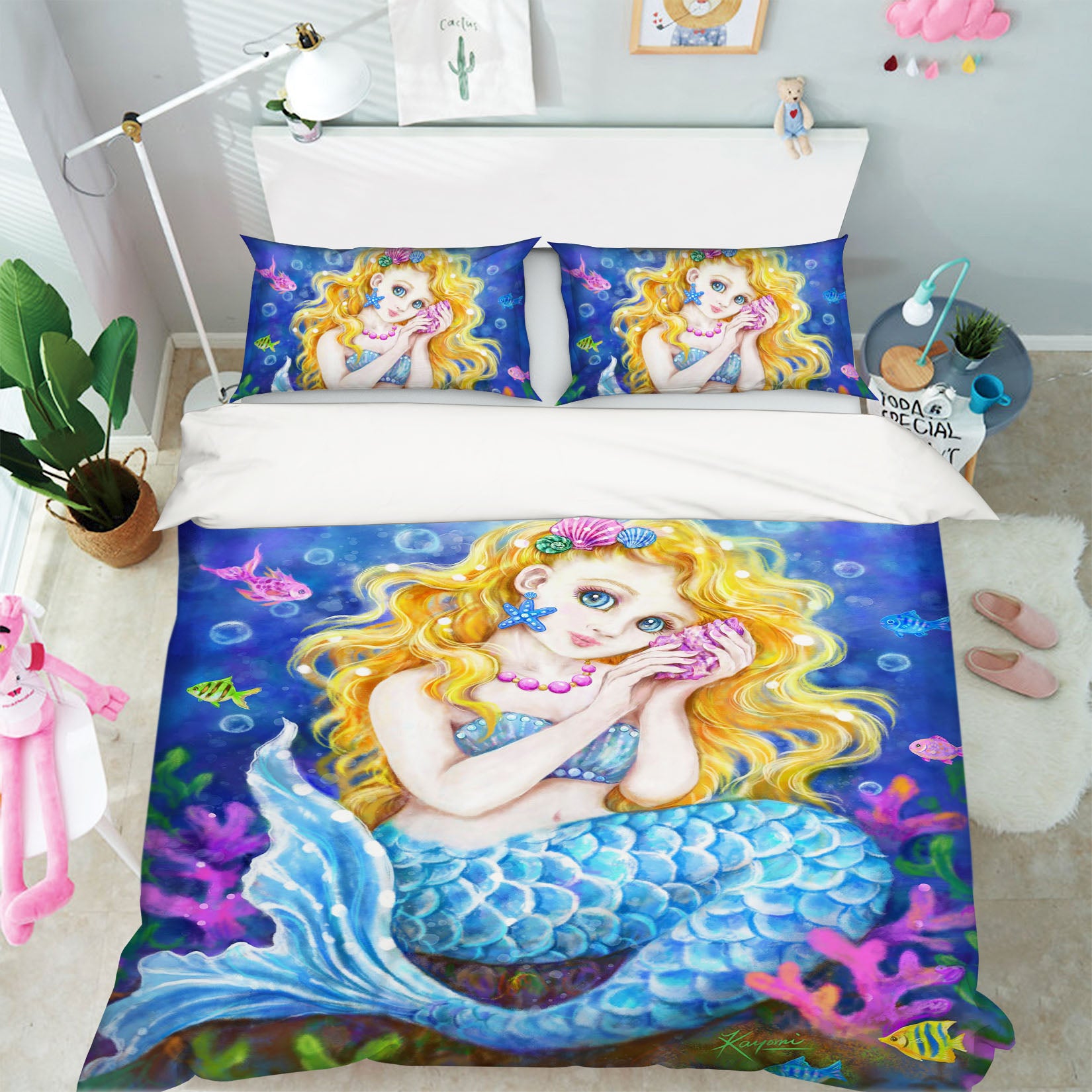 3D Mermaid Bubble 5934 Kayomi Harai Bedding Bed Pillowcases Quilt Cover Duvet Cover