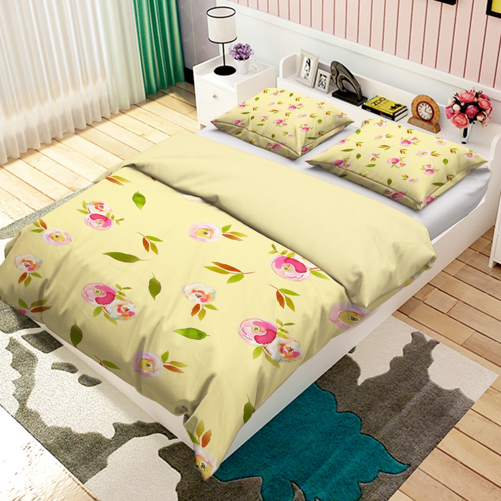 3D Yellow Flower 241 Uta Naumann Bedding Bed Pillowcases Quilt