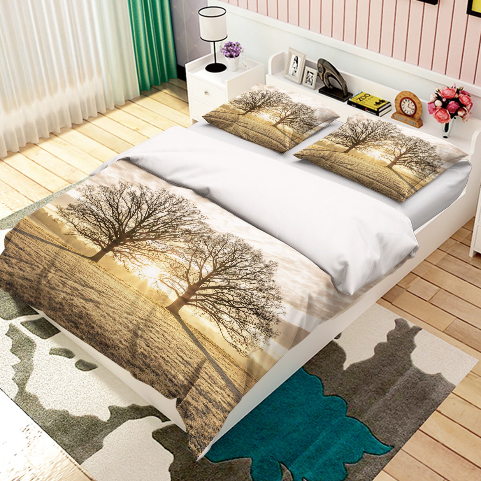 3D Yellow Grassland 1086 Assaf Frank Bedding Bed Pillowcases Quilt