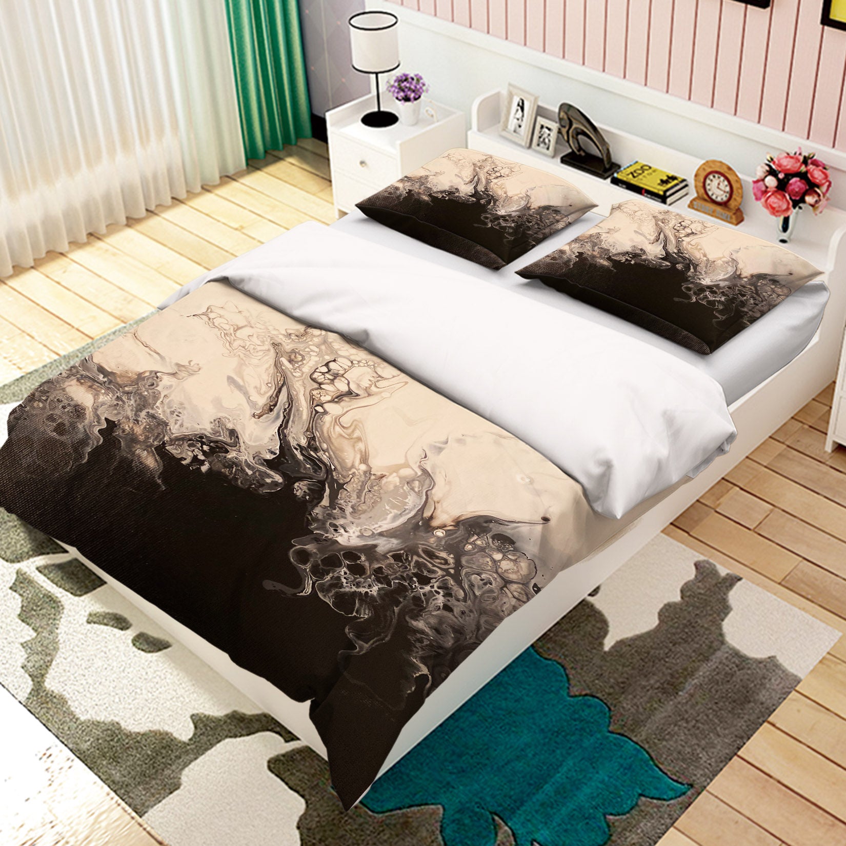 3D Light Brown Black Pattern 40046 Valerie Latrice Bedding Bed Pillowcases Quilt