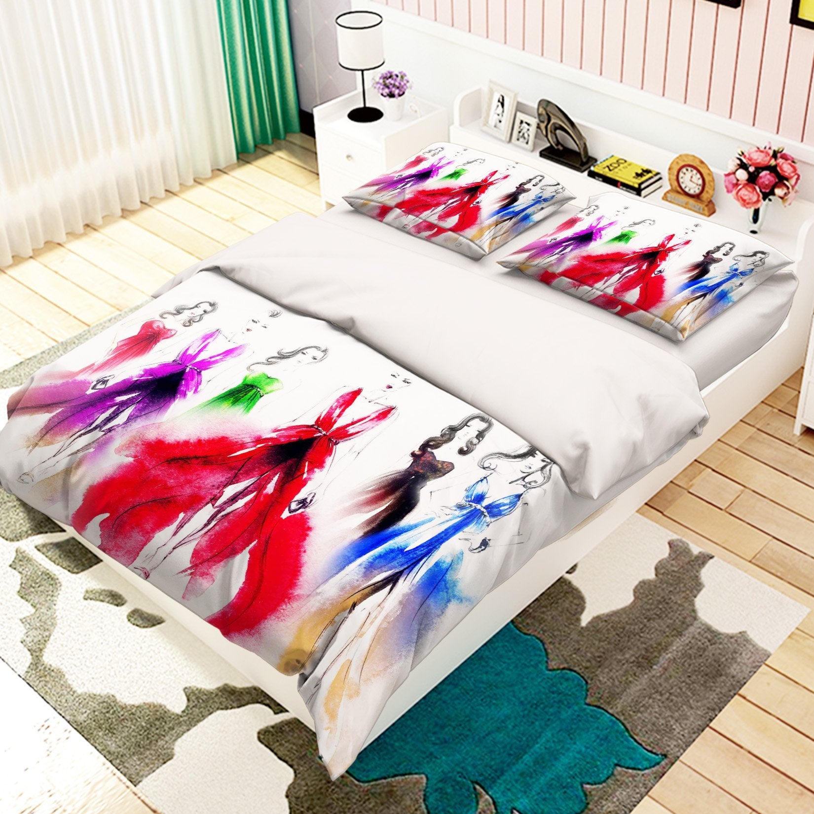 3D Modern Women 217 Bed Pillowcases Quilt Wallpaper AJ Wallpaper 