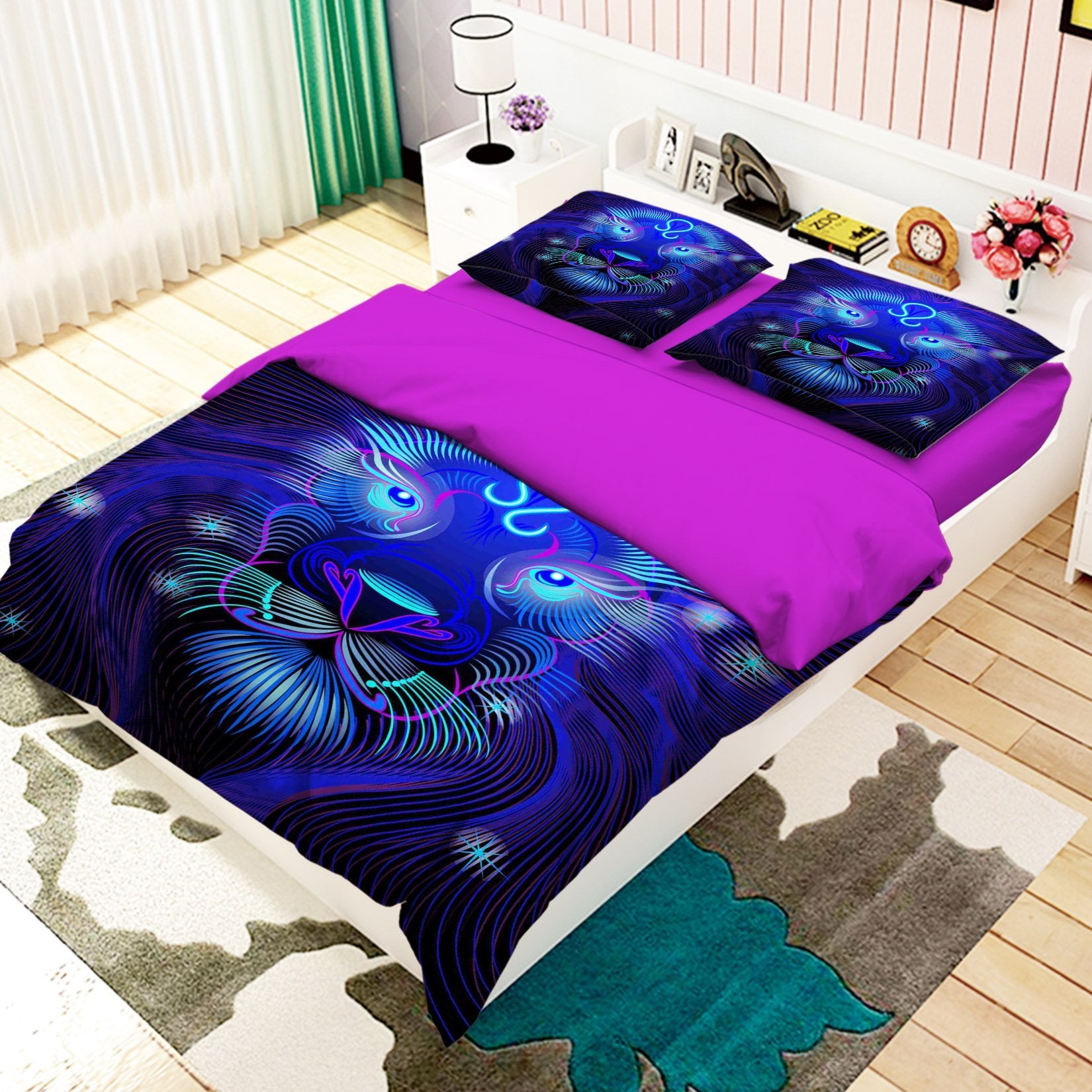 3D Leo 301 Bed Pillowcases Quilt Wallpaper AJ Wallpaper 