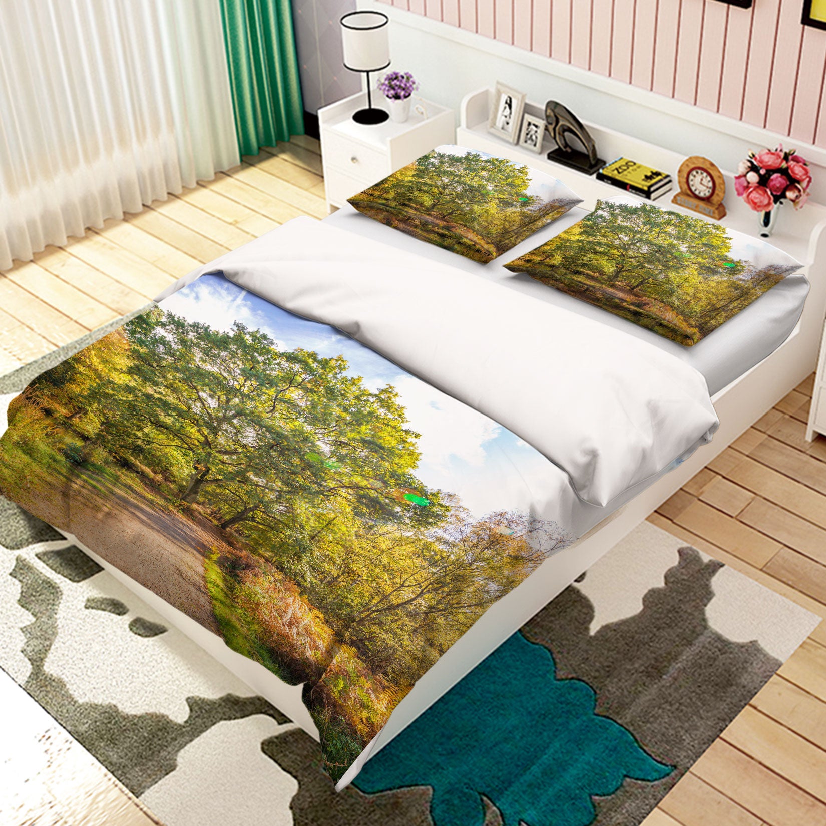 3D Trail Forest 1038 Assaf Frank Bedding Bed Pillowcases Quilt