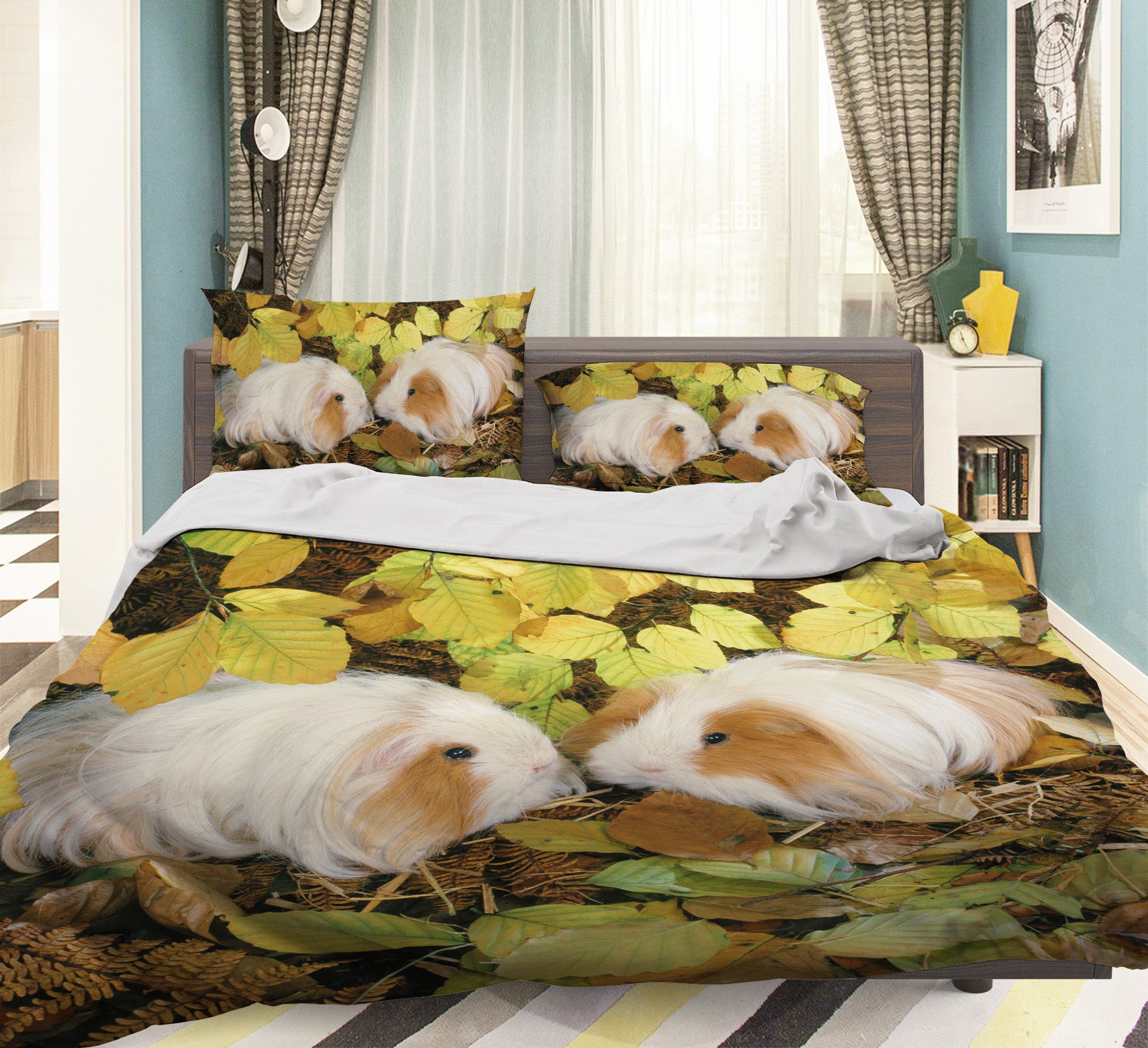 3D Supple Dog Hair 1904 Bed Pillowcases Quilt