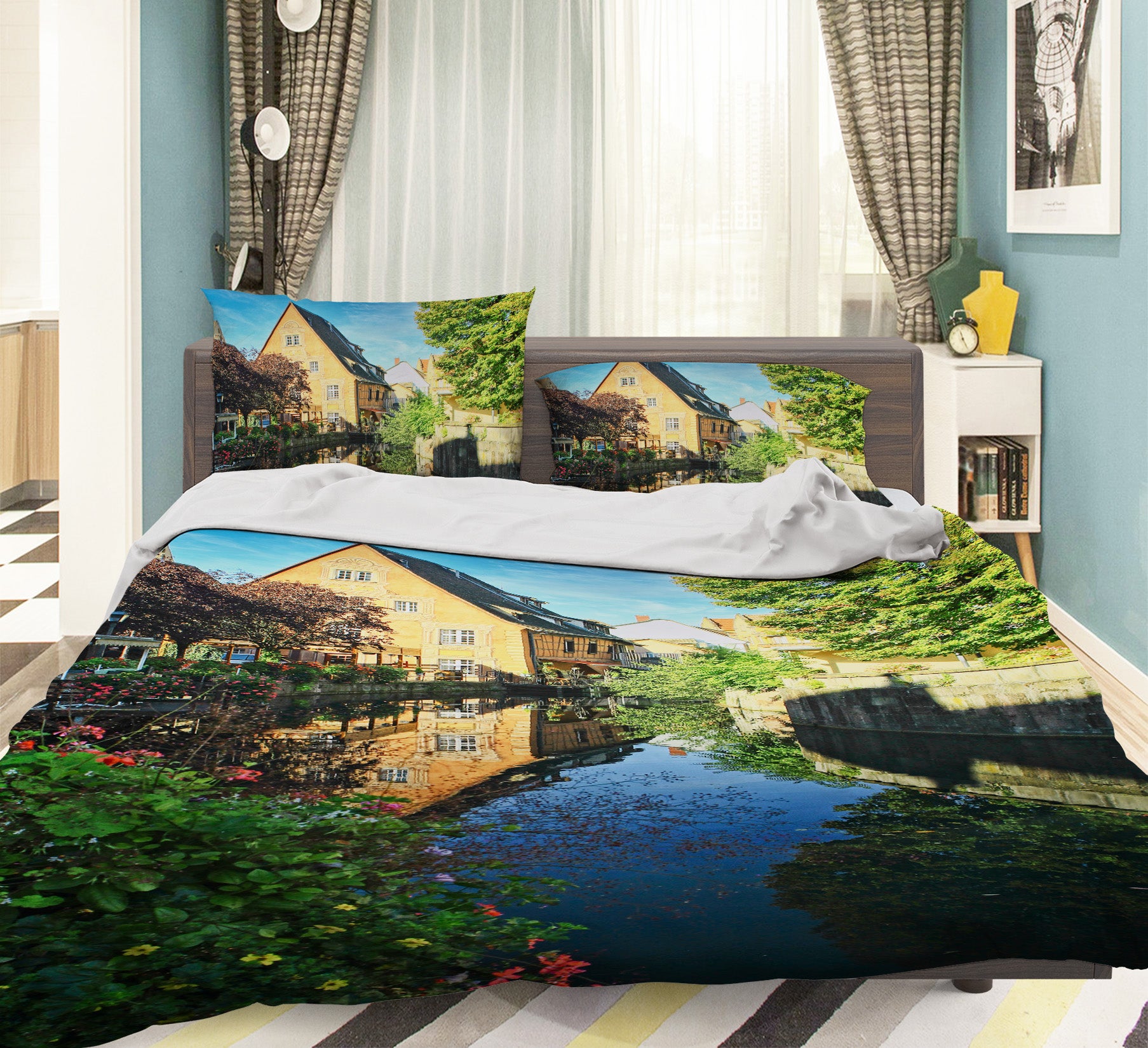 3D River Grass House 8667 Kathy Barefield Bedding Bed Pillowcases Quilt