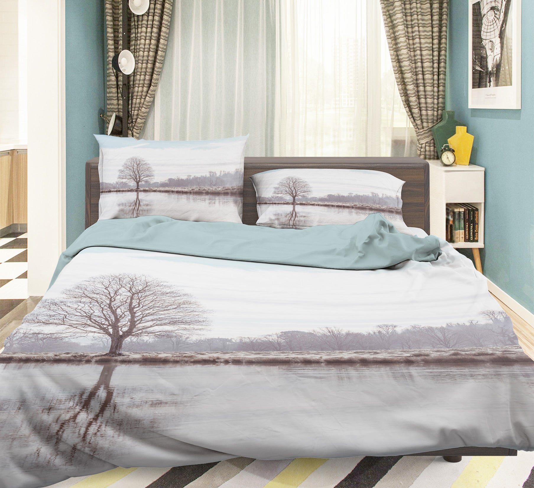 3D Lake Dead Tree 1080 Assaf Frank Bedding Bed Pillowcases Quilt