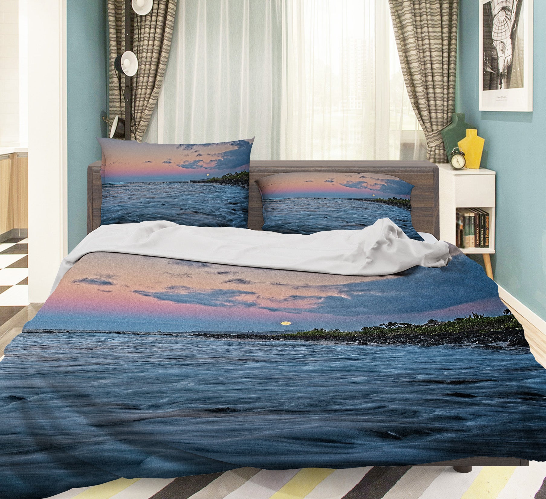 3D Sea Waves 62180 Kathy Barefield Bedding Bed Pillowcases Quilt