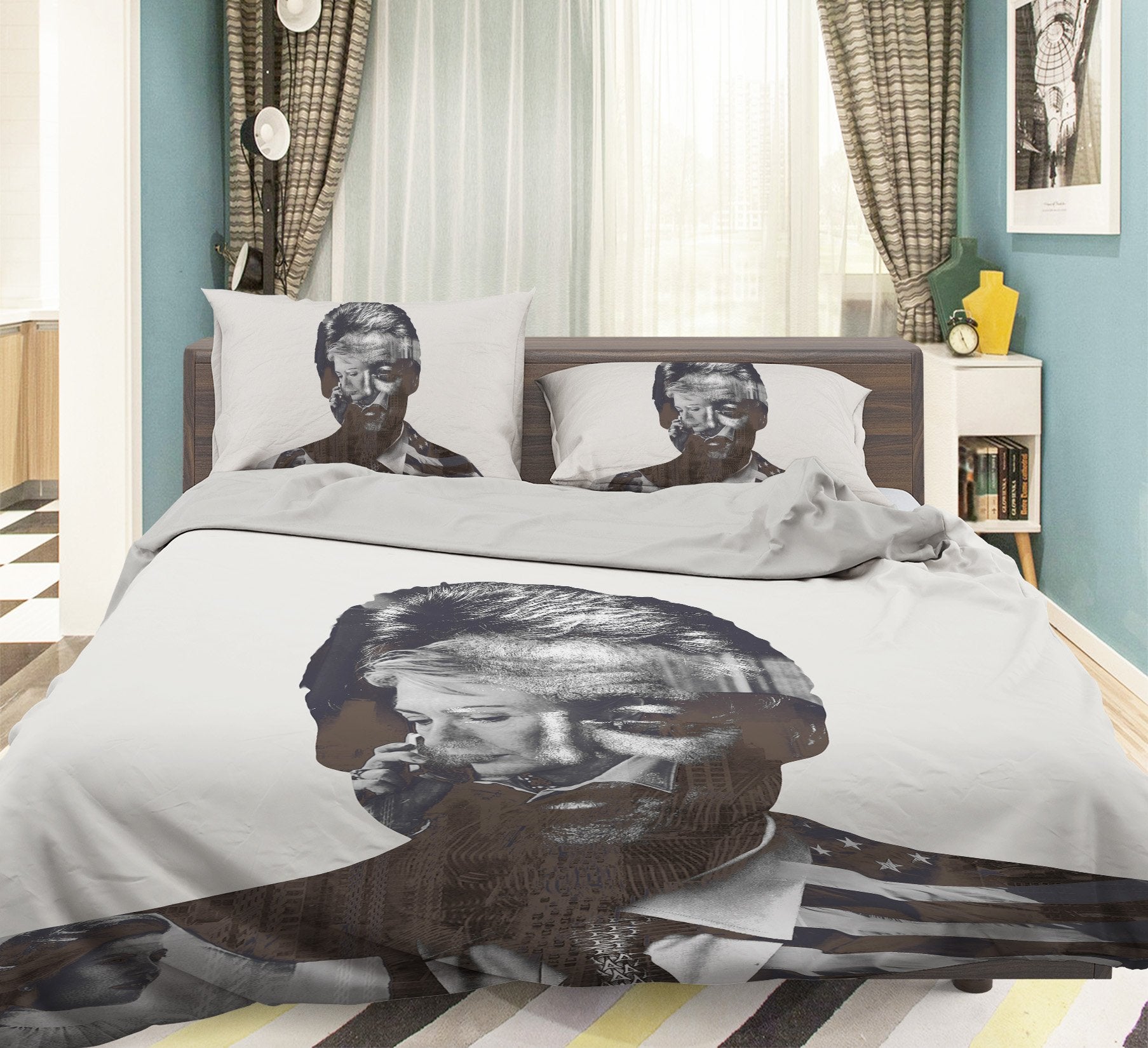 3D Billclinton Handsome 2048 Marco Cavazzana Bedding Bed Pillowcases Quilt Quiet Covers AJ Creativity Home 