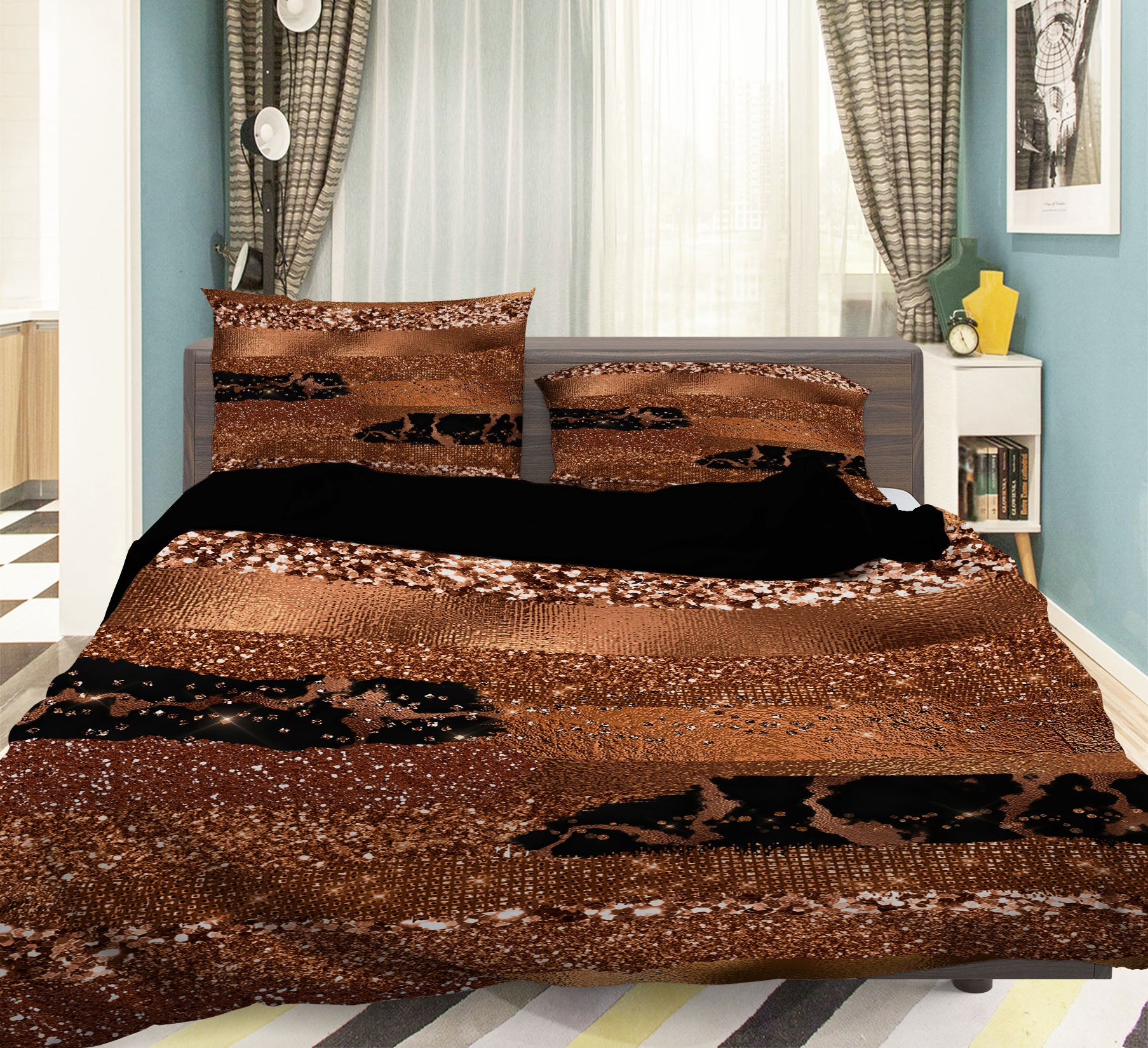 3D Black Brown 029 Uta Naumann Bedding Bed Pillowcases Quilt