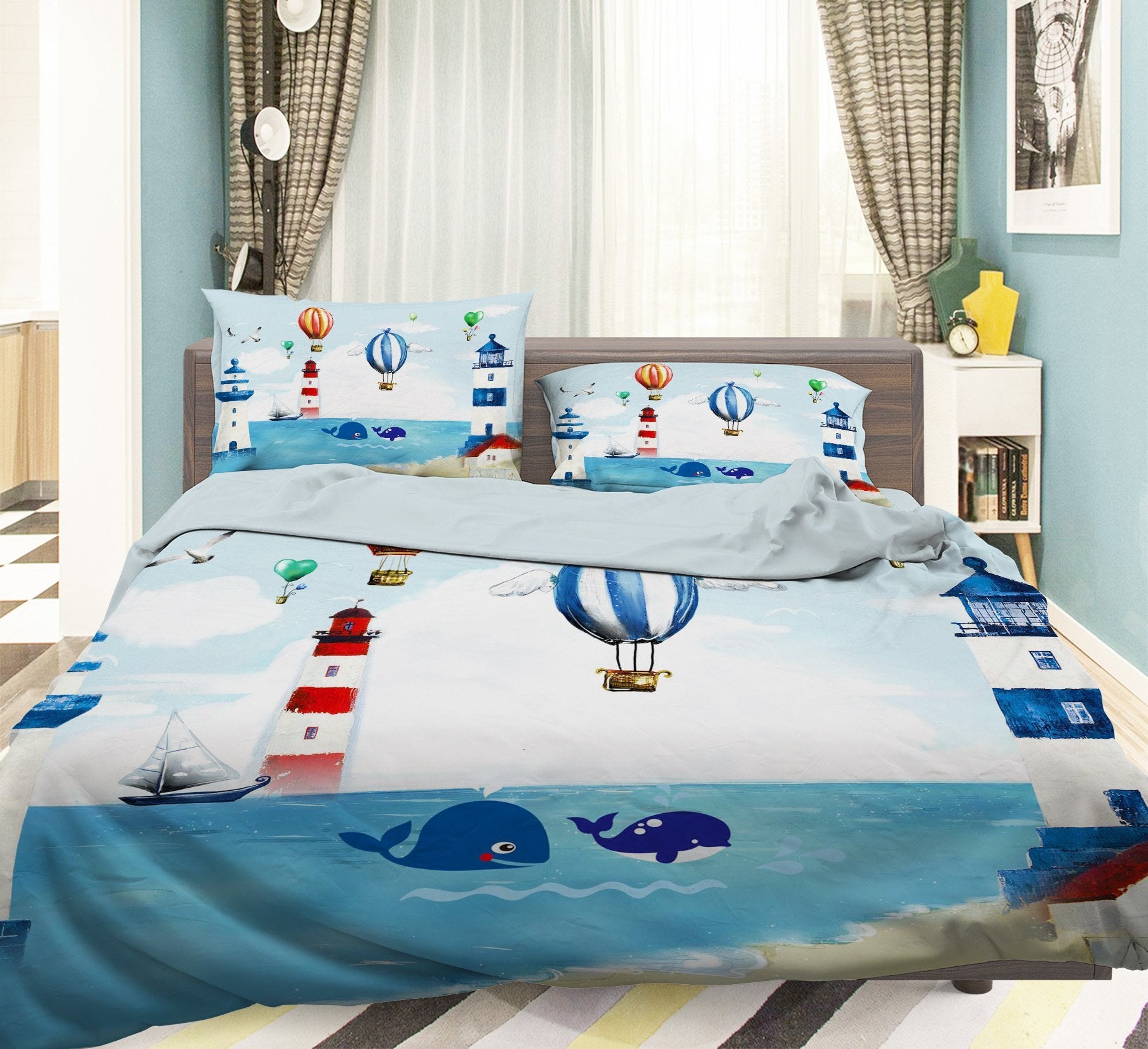 3D Sea Lighthouses 158 Bed Pillowcases Quilt Wallpaper AJ Wallpaper 