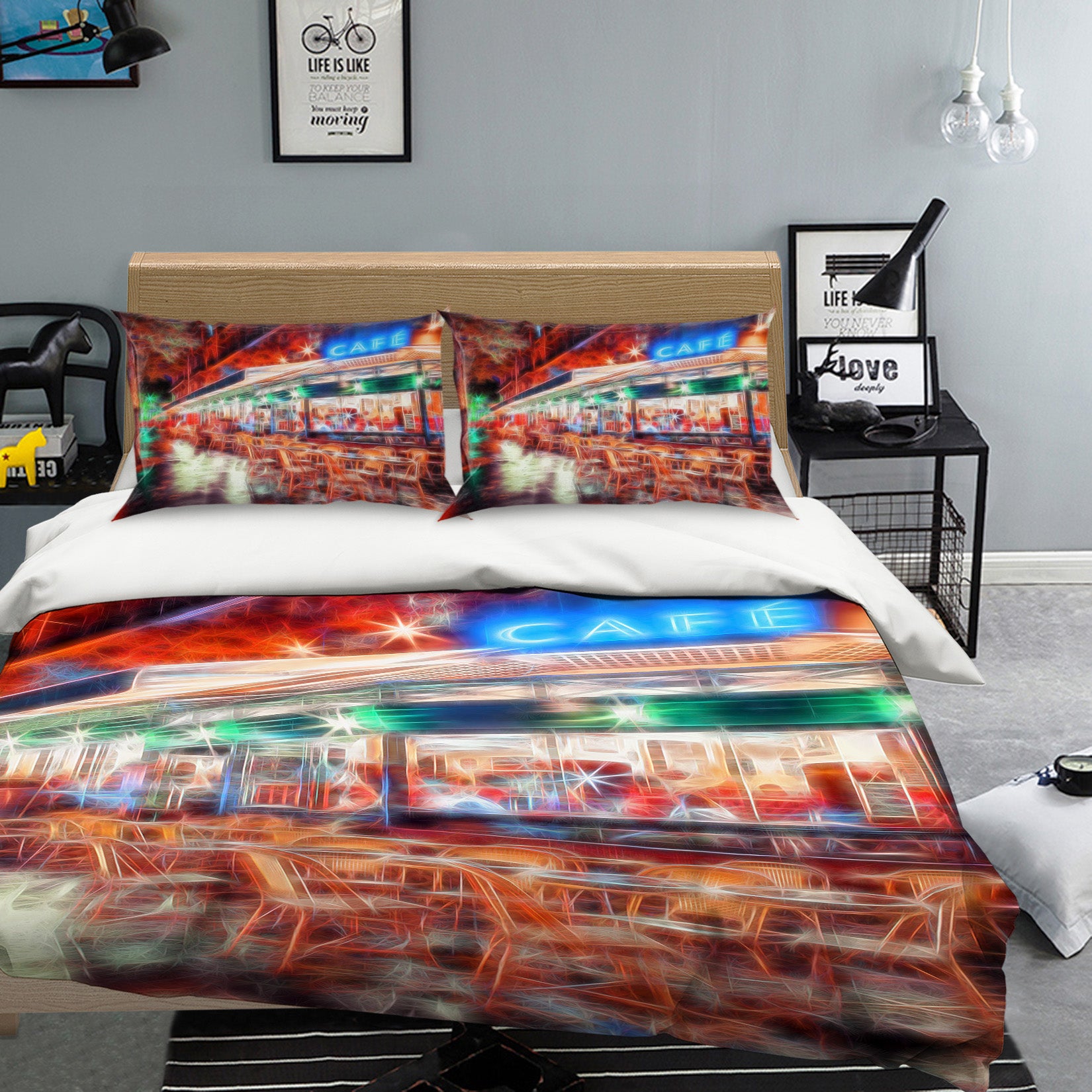 3D Table Chair Shop Light 85110 Assaf Frank Bedding Bed Pillowcases Quilt