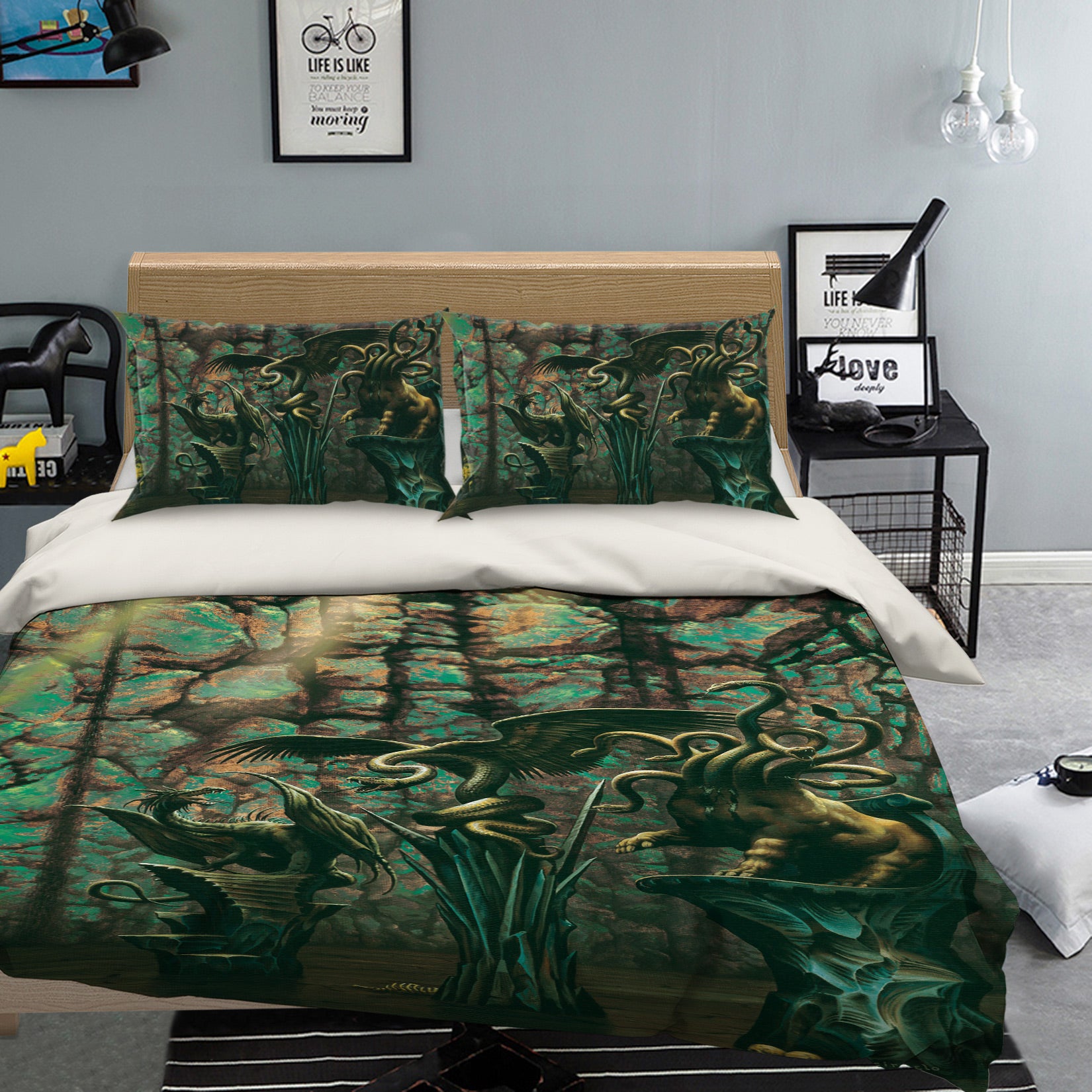 3D Animal Statue 6193 Ciruelo Bedding Bed Pillowcases Quilt