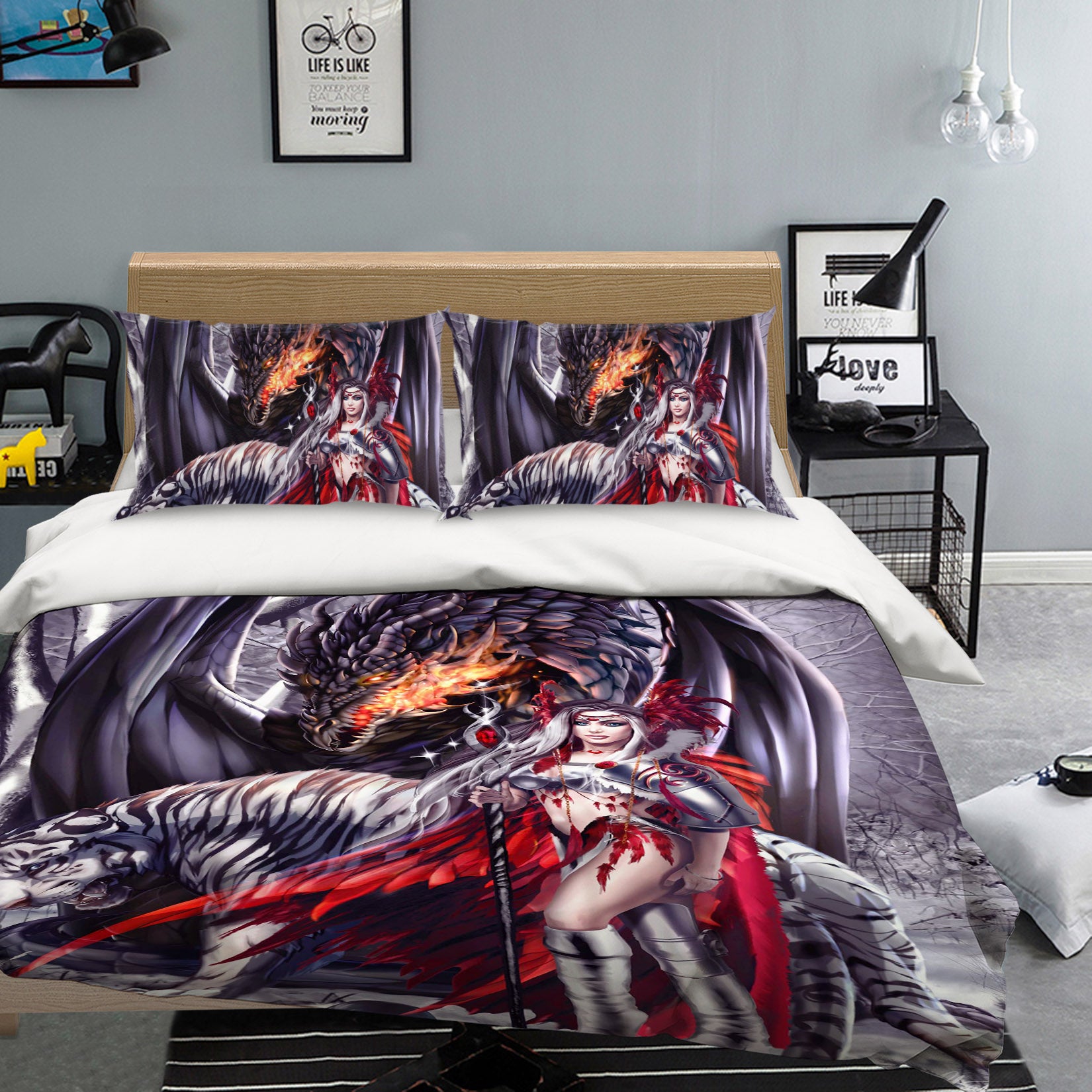 3D Dragon Woman 8309 Ruth Thompson Bedding Bed Pillowcases Quilt Cover Duvet Cover