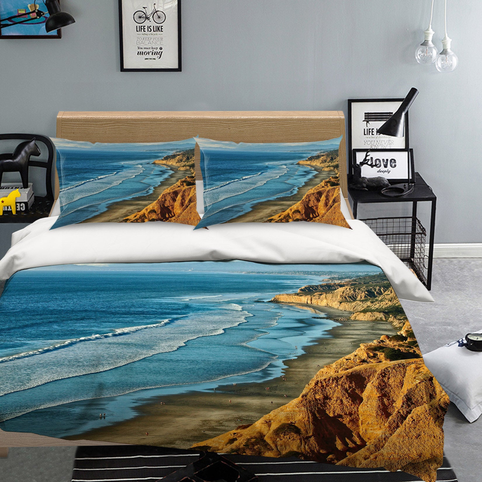 3D Ocean Seaside 8691 Kathy Barefield Bedding Bed Pillowcases Quilt