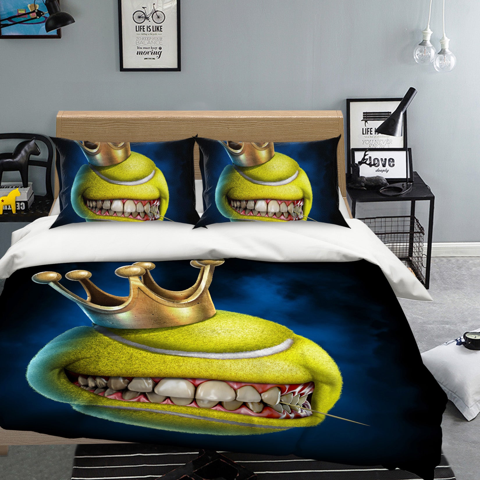 3D Tennis Tooth Crown 4054 Tom Wood Bedding Bed Pillowcases Quilt