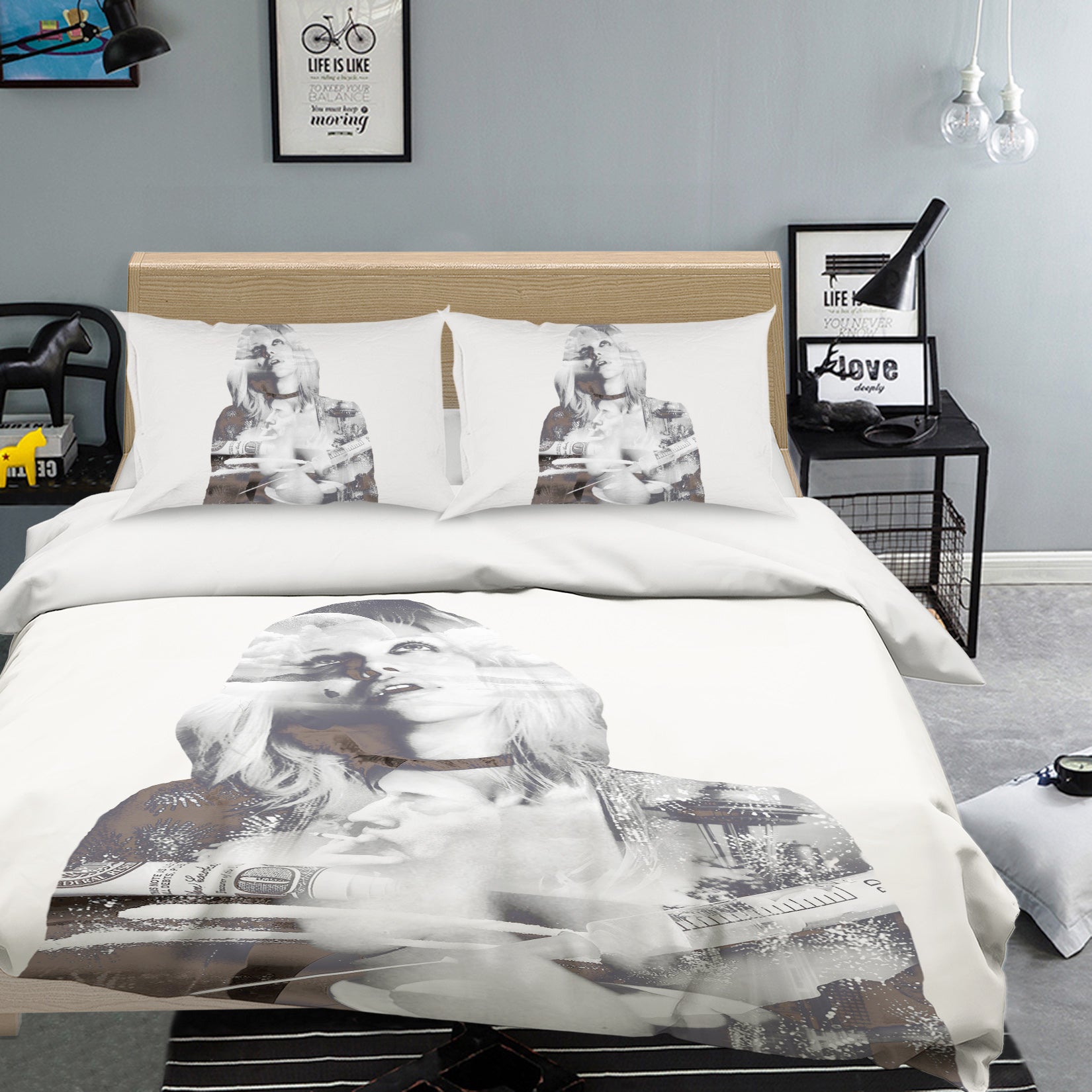 3D Short Hair Girl 2001 Marco Cavazzana Bedding Bed Pillowcases Quilt