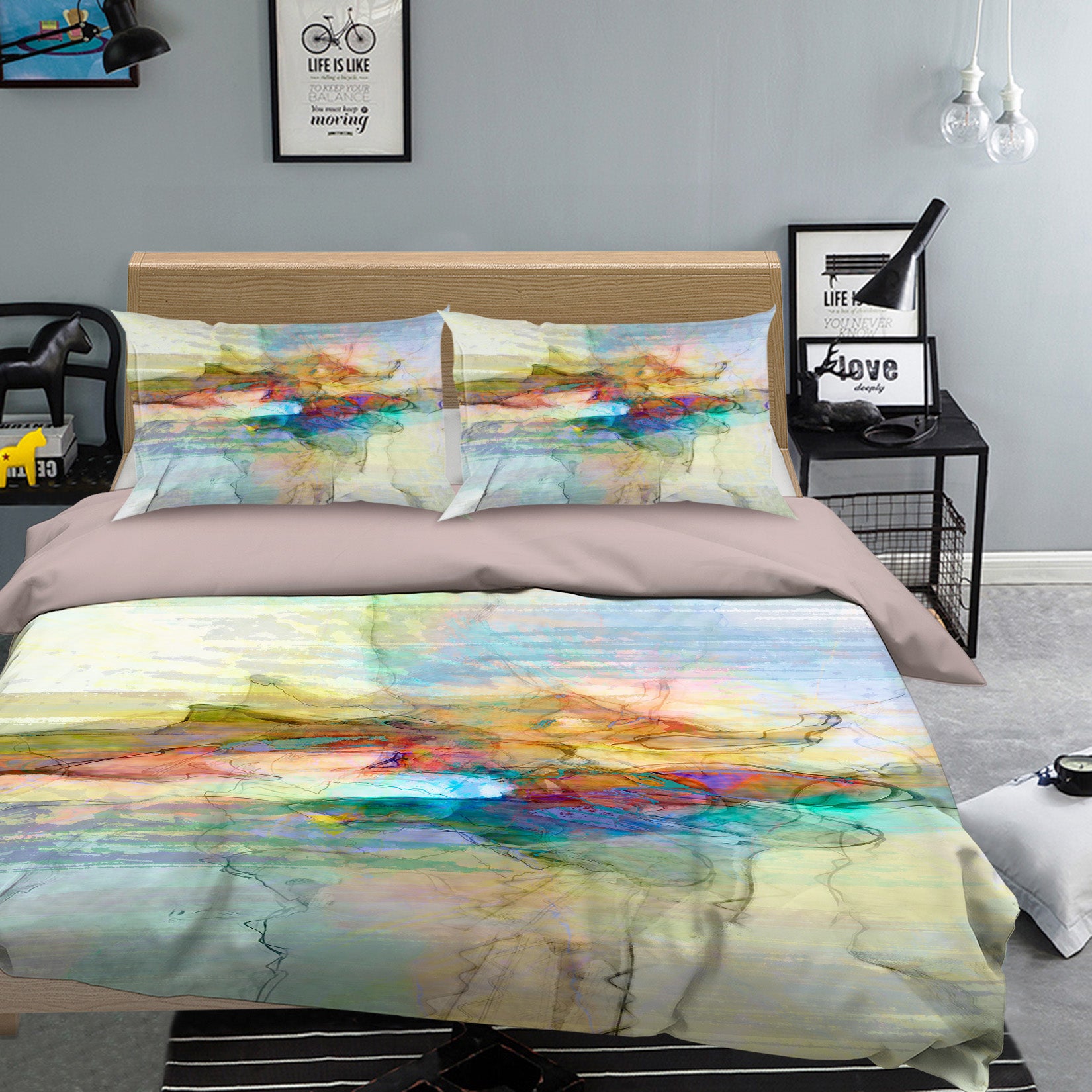 3D Yellow Lines 1039 Michael Tienhaara Bedding Bed Pillowcases Quilt