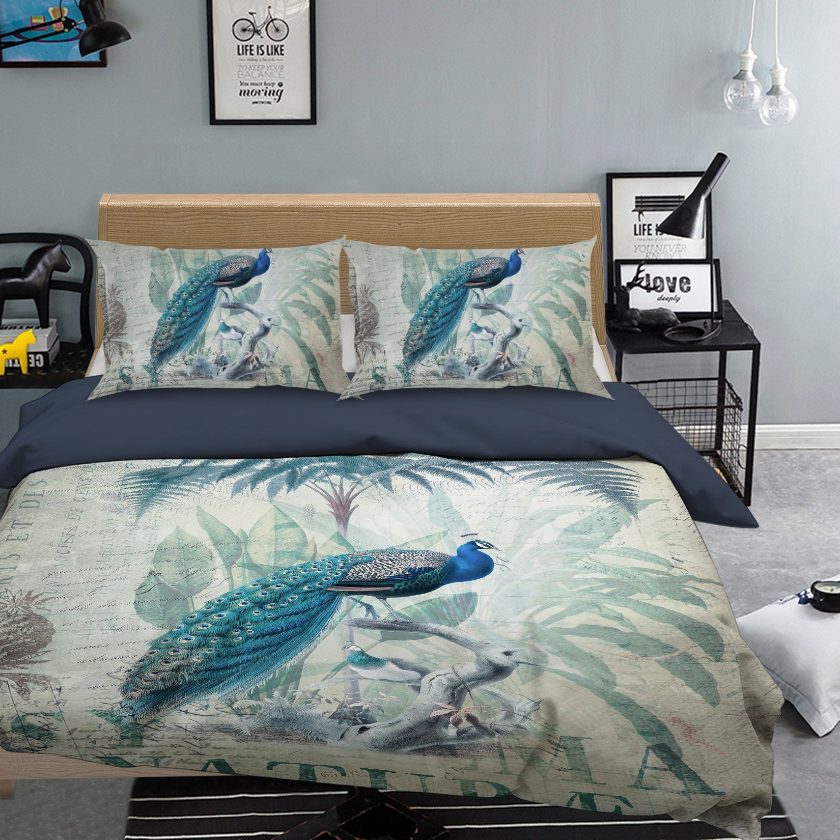 3D Forest Peacock 106 Andrea haase Bedding Bed Pillowcases Quilt