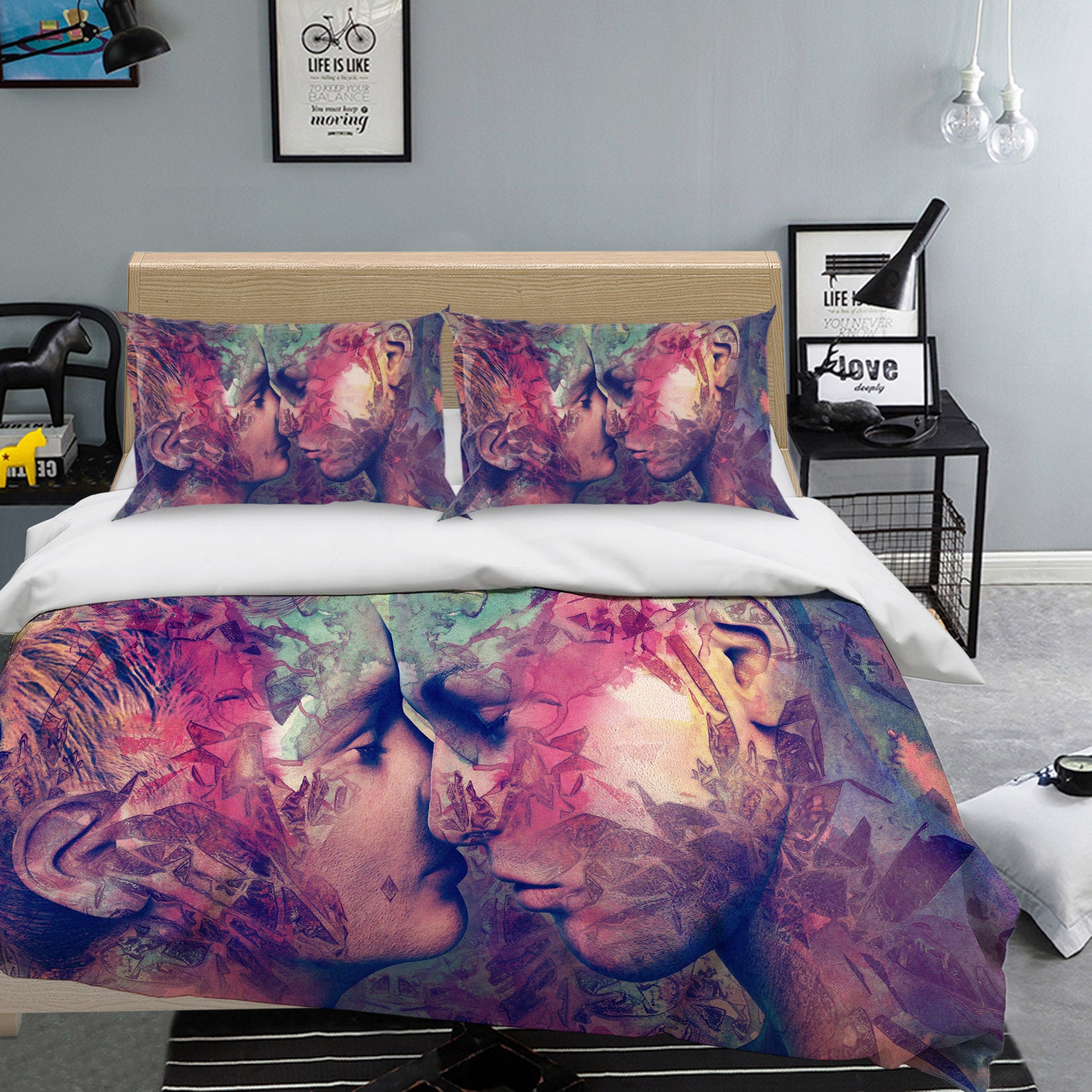 3D Graffiti Love 2006 Marco Cavazzana Bedding Bed Pillowcases Quilt