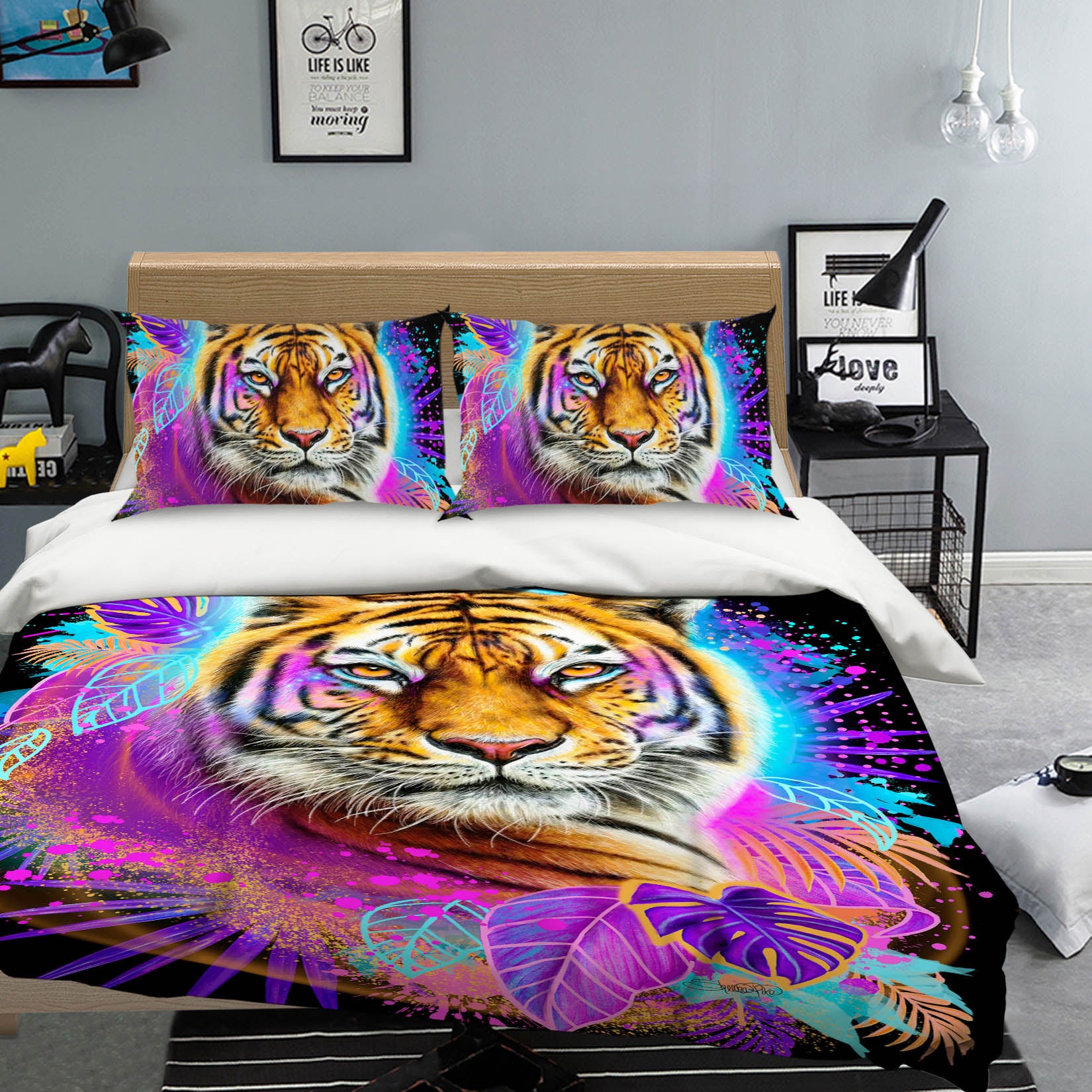 3D Watercolor Tiger 8622 Sheena Pike Bedding Bed Pillowcases Quilt Cover Duvet Cover
