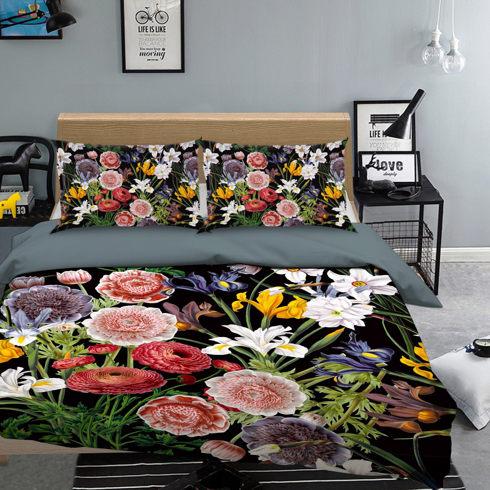 3D Color Peony Flower 116 Uta Naumann Bedding Bed Pillowcases Quilt