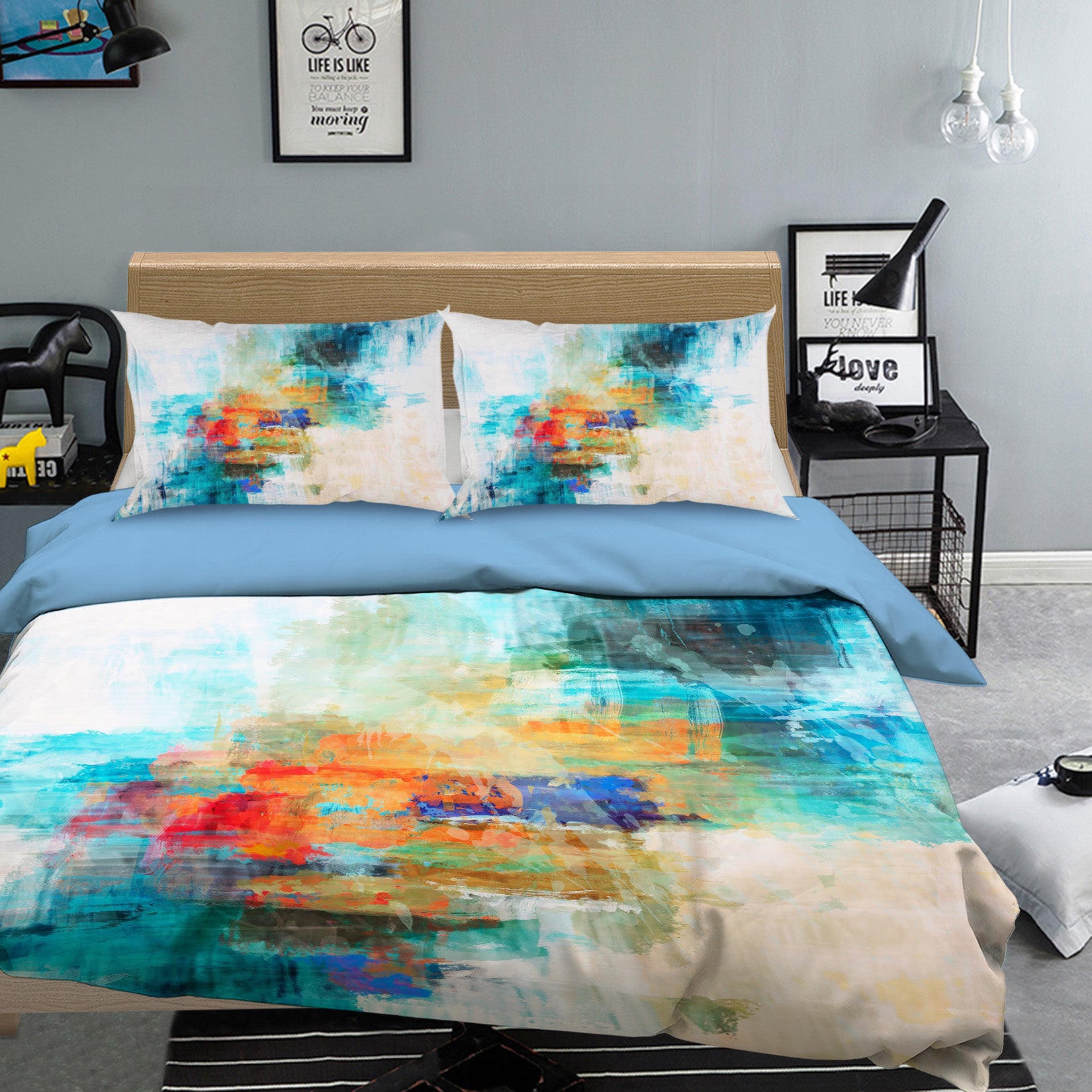 3D Color Splashes 1005 Michael Tienhaara Bedding Bed Pillowcases Quilt