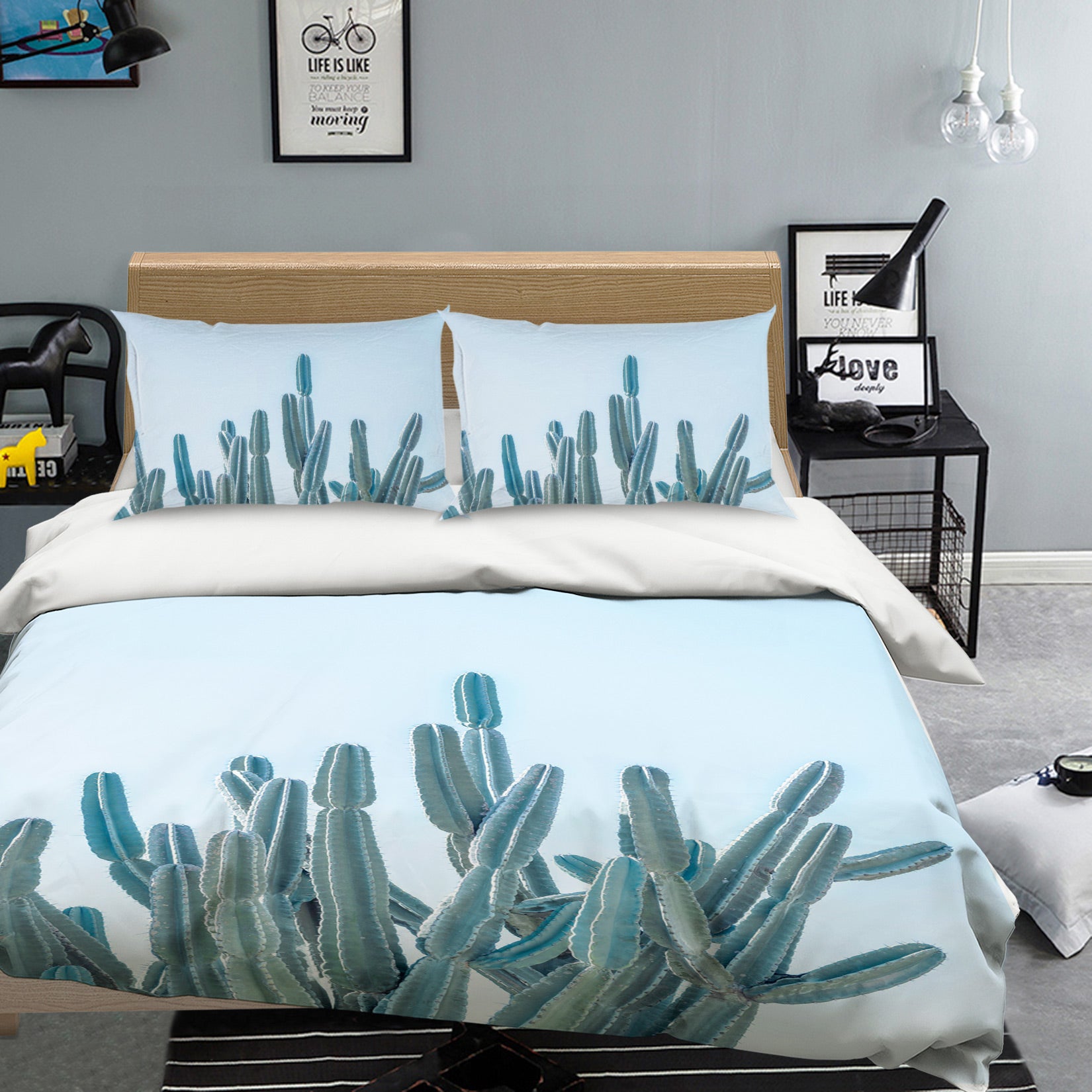 3D Sky Cactus 1049 Assaf Frank Bedding Bed Pillowcases Quilt