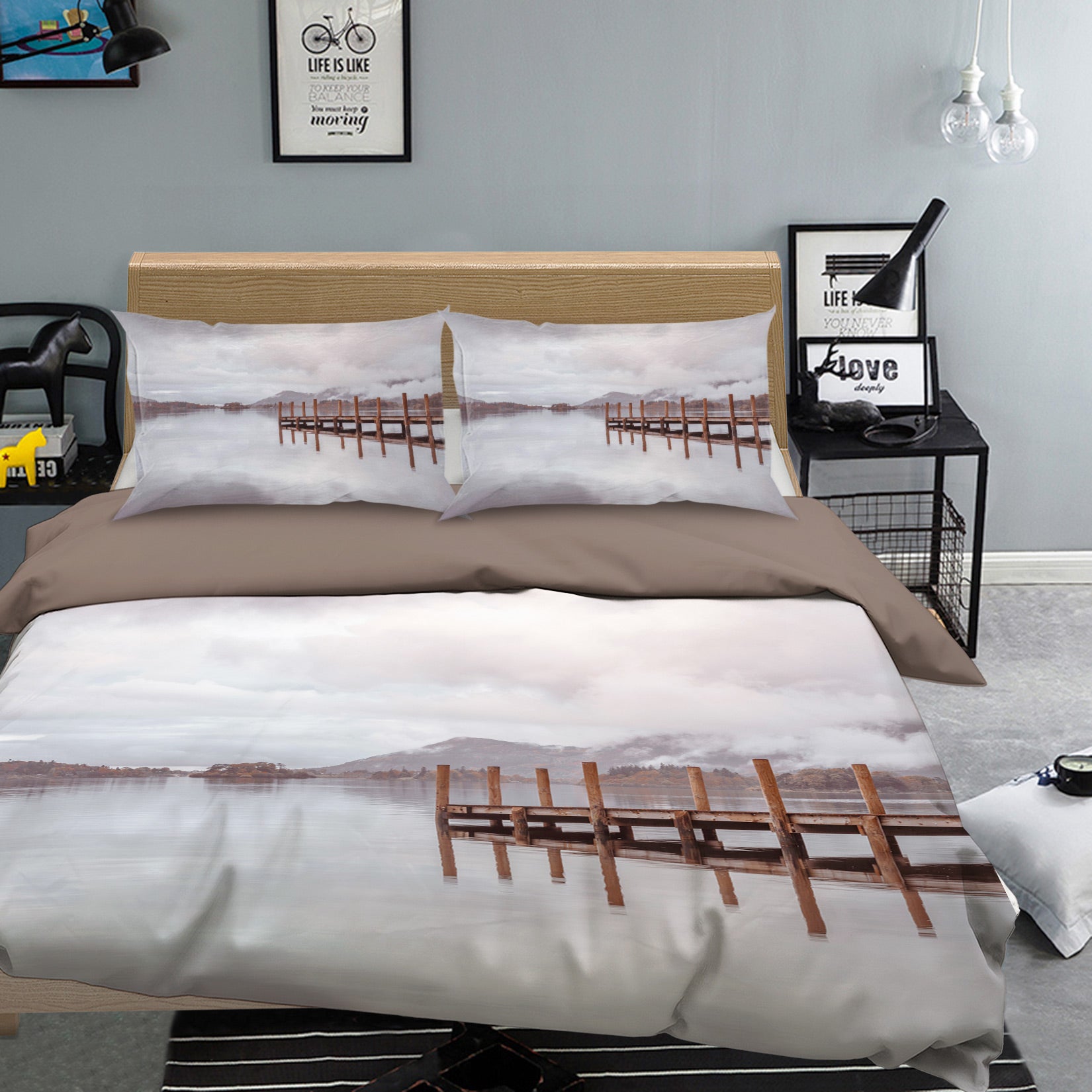 3D Dock Lake 1065 Assaf Frank Bedding Bed Pillowcases Quilt