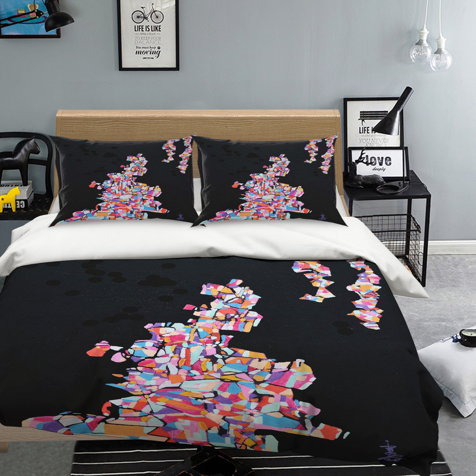 3D Color Graphics Black 1159 Misako Chida Bedding Bed Pillowcases Quilt Cover Duvet Cover