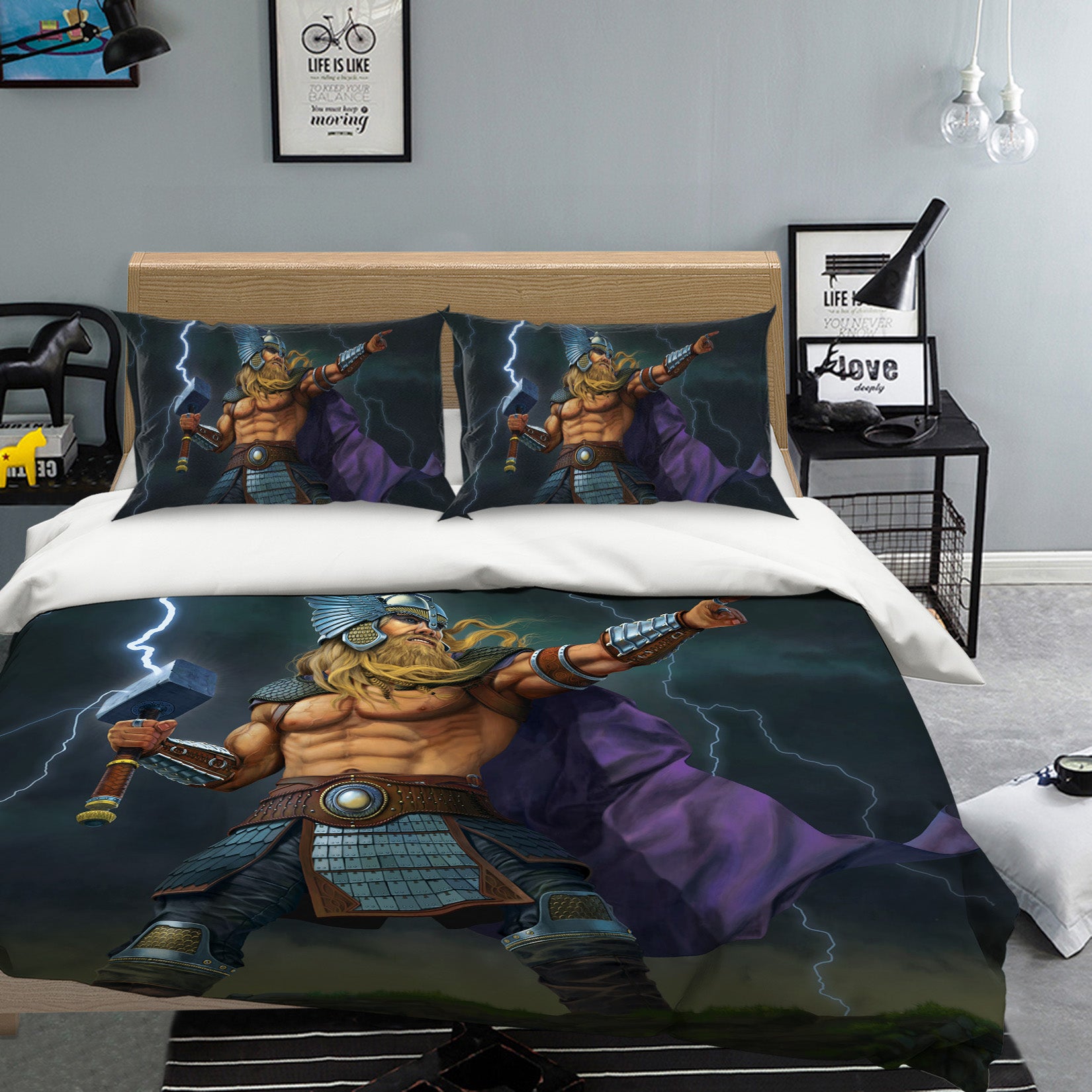3D Thor God Of Thunder 087 Bed Pillowcases Quilt Exclusive Designer Vincent