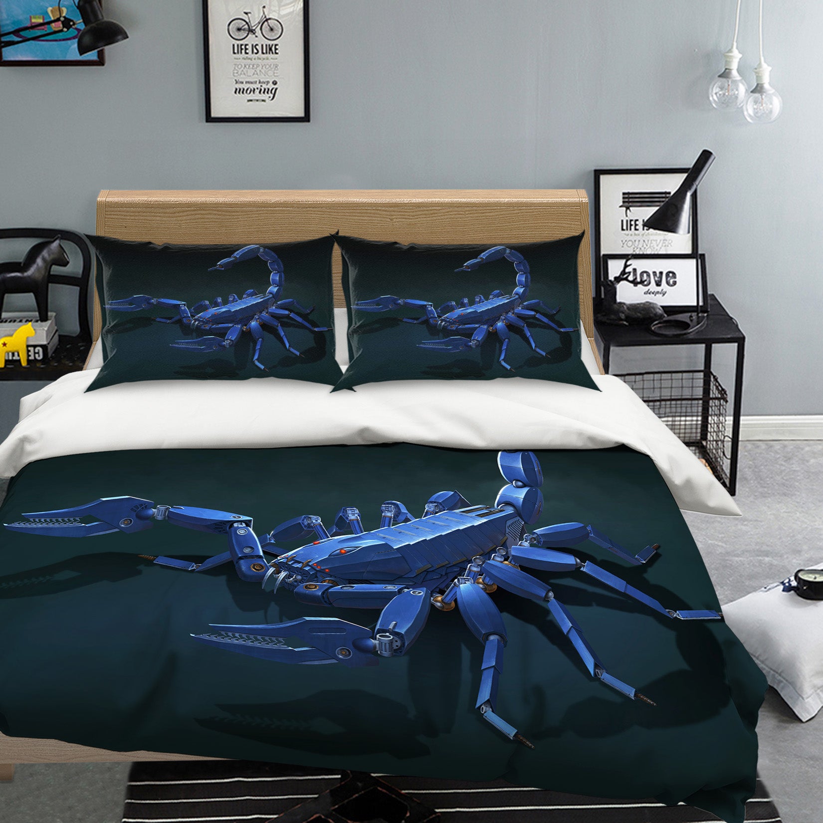 3D Metal Scorpion 061 Bed Pillowcases Quilt Exclusive Designer Vincent
