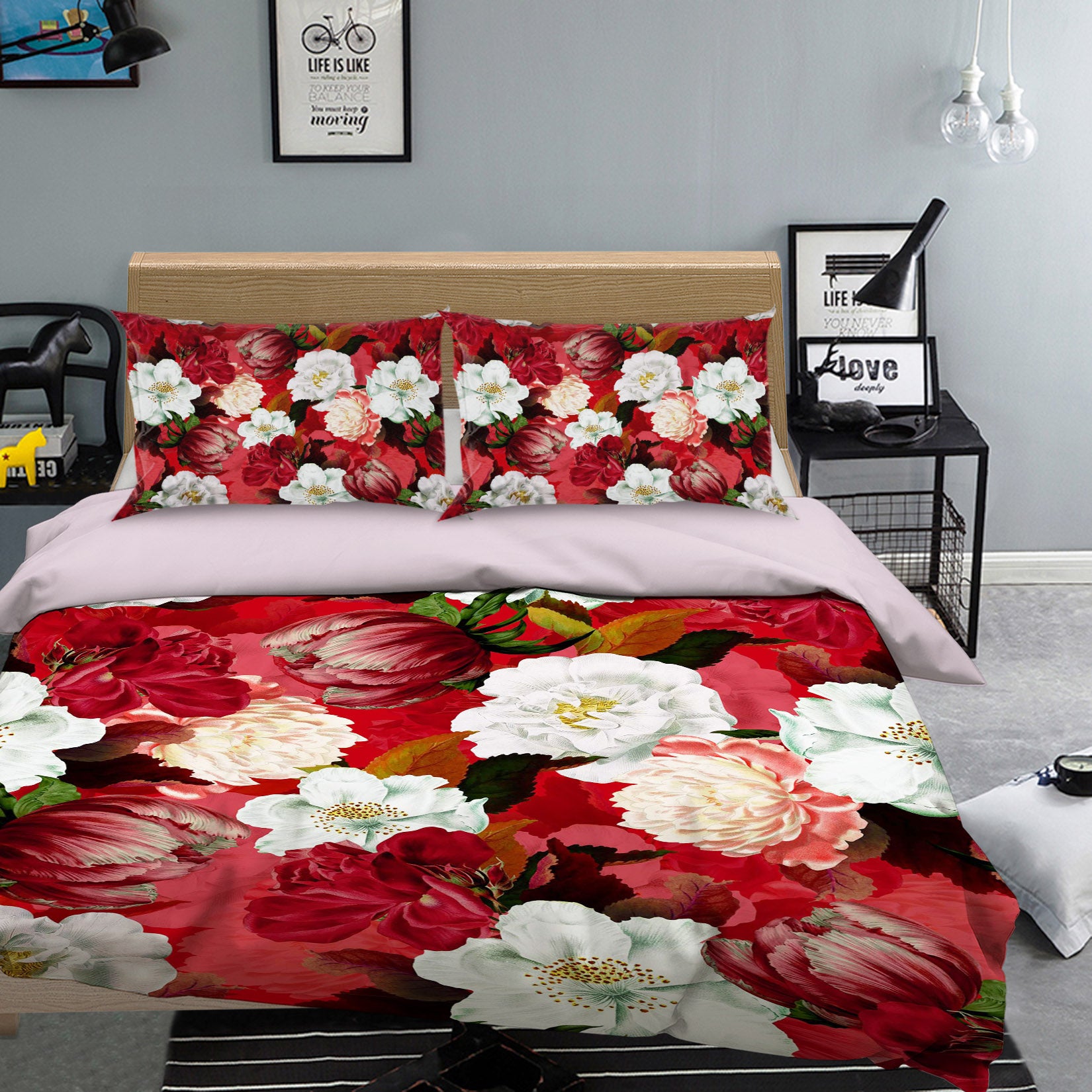 3D White Flower Bloom 164 Uta Naumann Bedding Bed Pillowcases Quilt