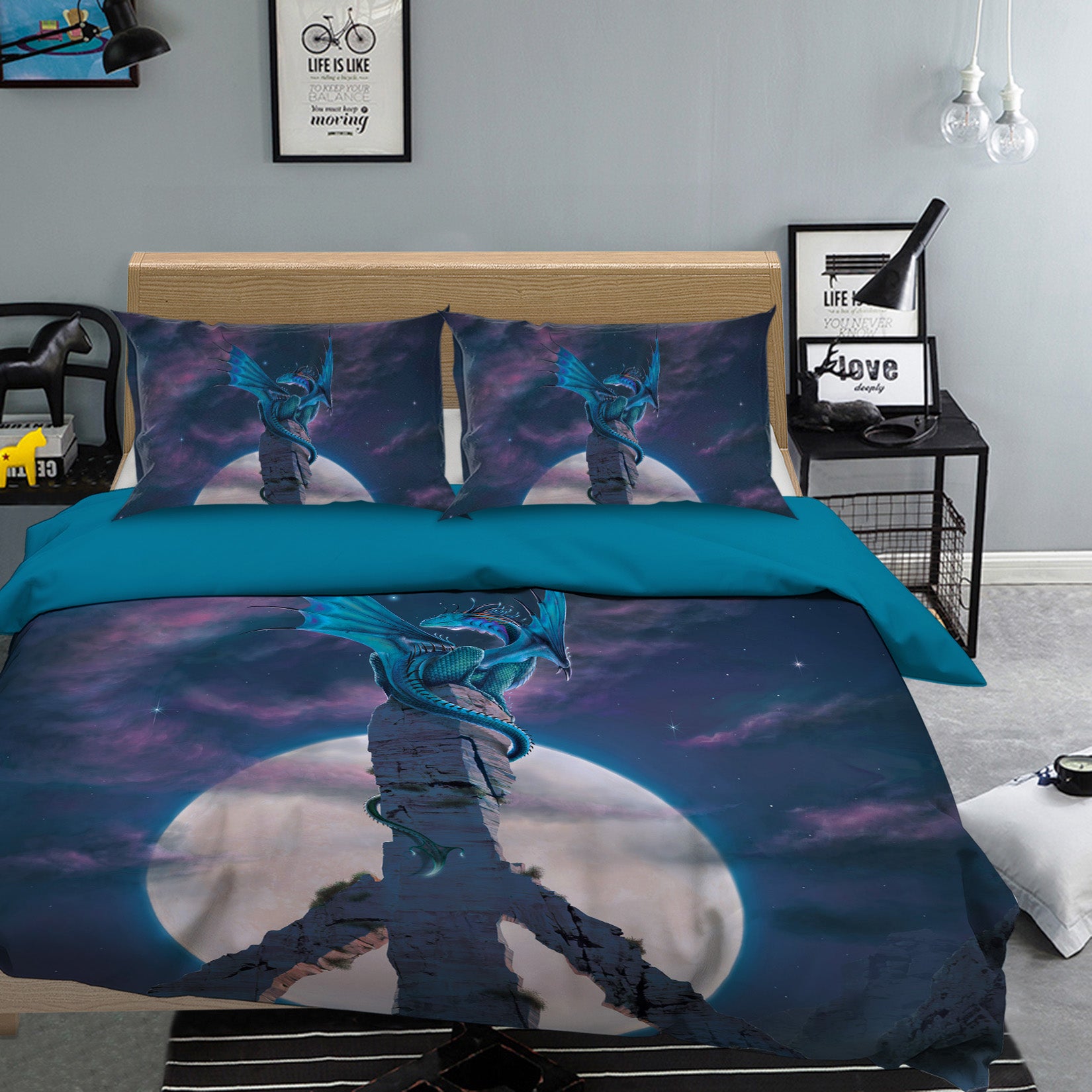 3D Peace Dragon Def 067 Bed Pillowcases Quilt Exclusive Designer Vincent