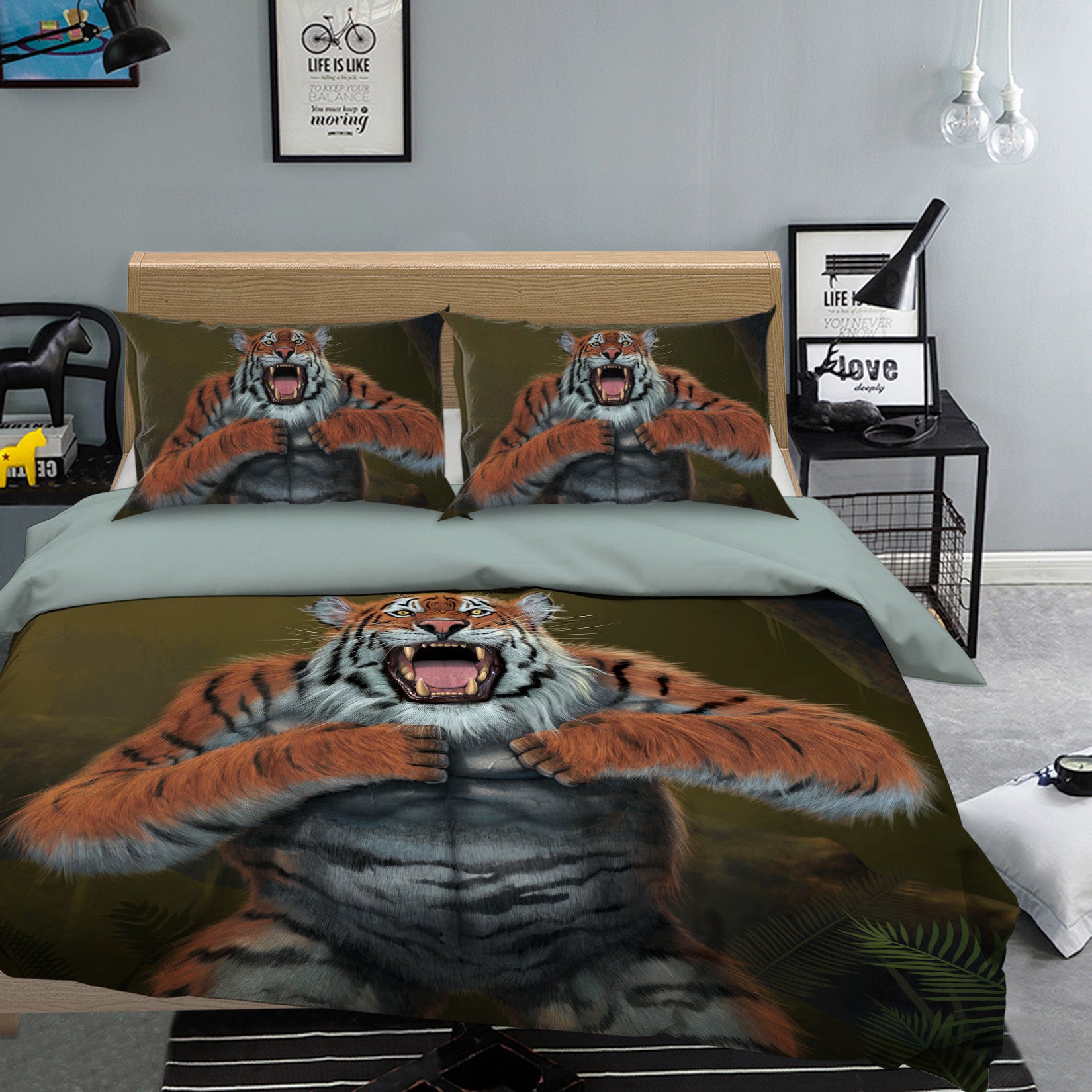 3D Tigerilla 089 Bed Pillowcases Quilt Exclusive Designer Vincent