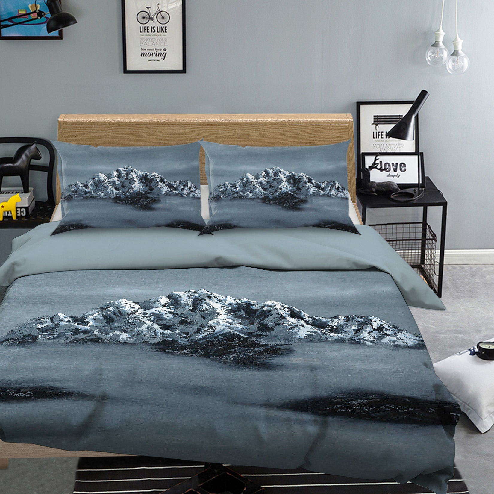 3D Snow Mountain 1741 Marina Zotova Bedding Bed Pillowcases Quilt