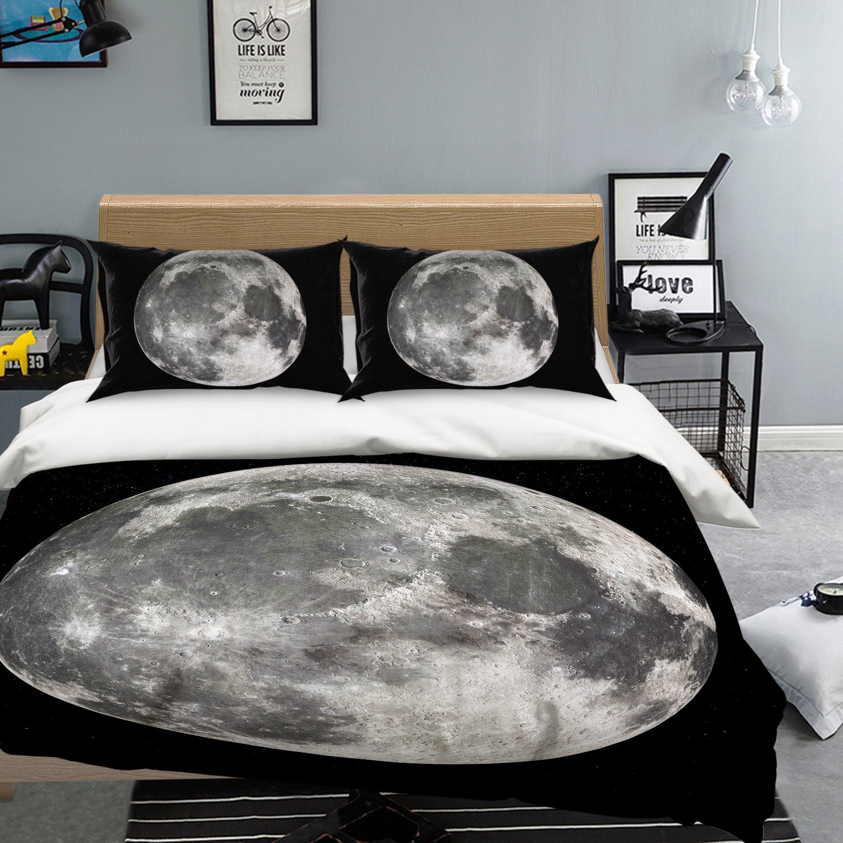 3D Moon 64032 Bed Pillowcases Quilt
