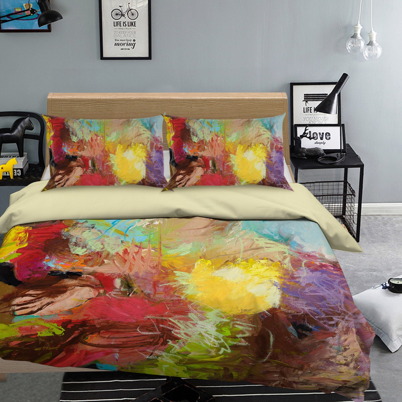 3D Color Graffiti 127 Allan P. Friedlander Bedding Bed Pillowcases Quilt