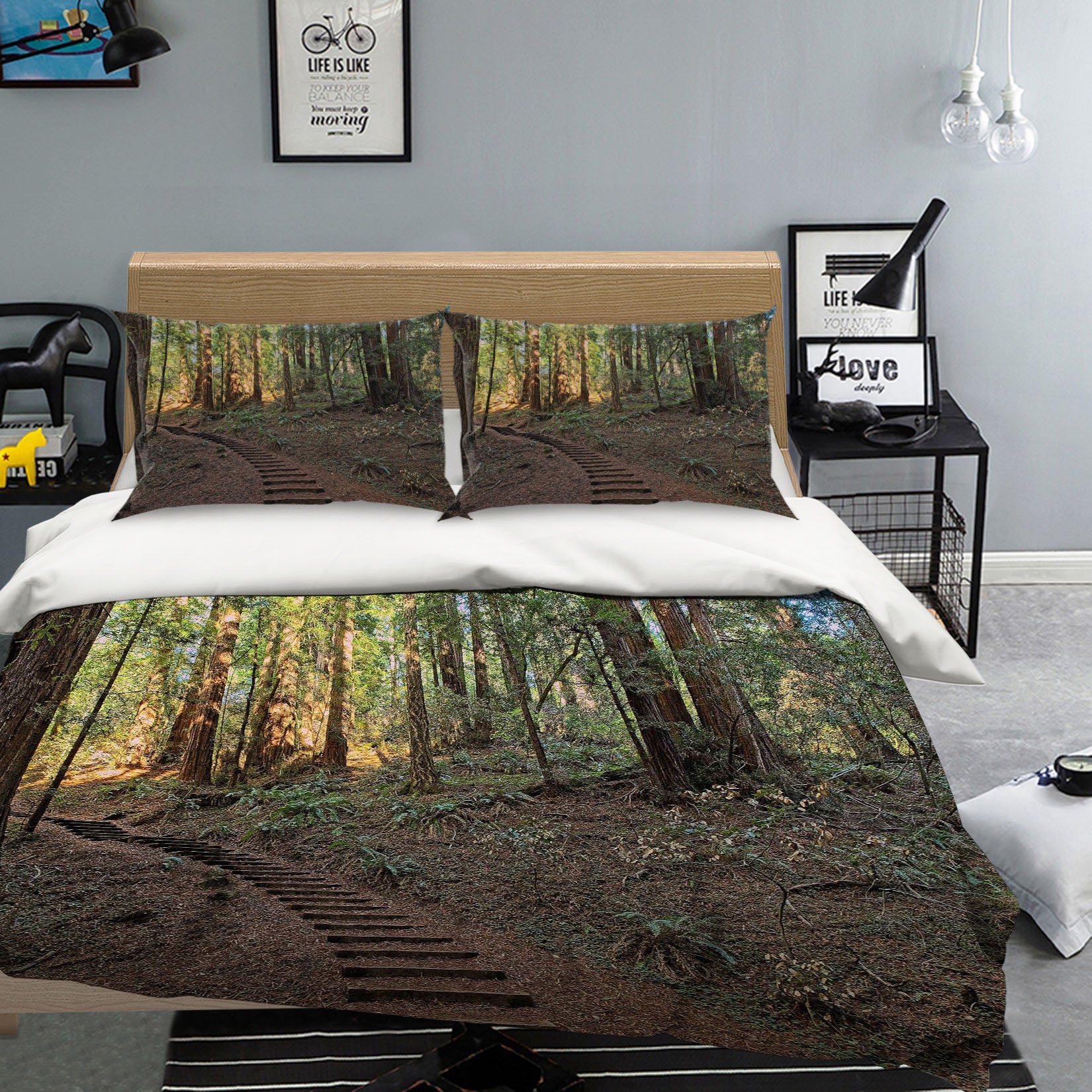 3D Forest Walkway 62179 Kathy Barefield Bedding Bed Pillowcases Quilt