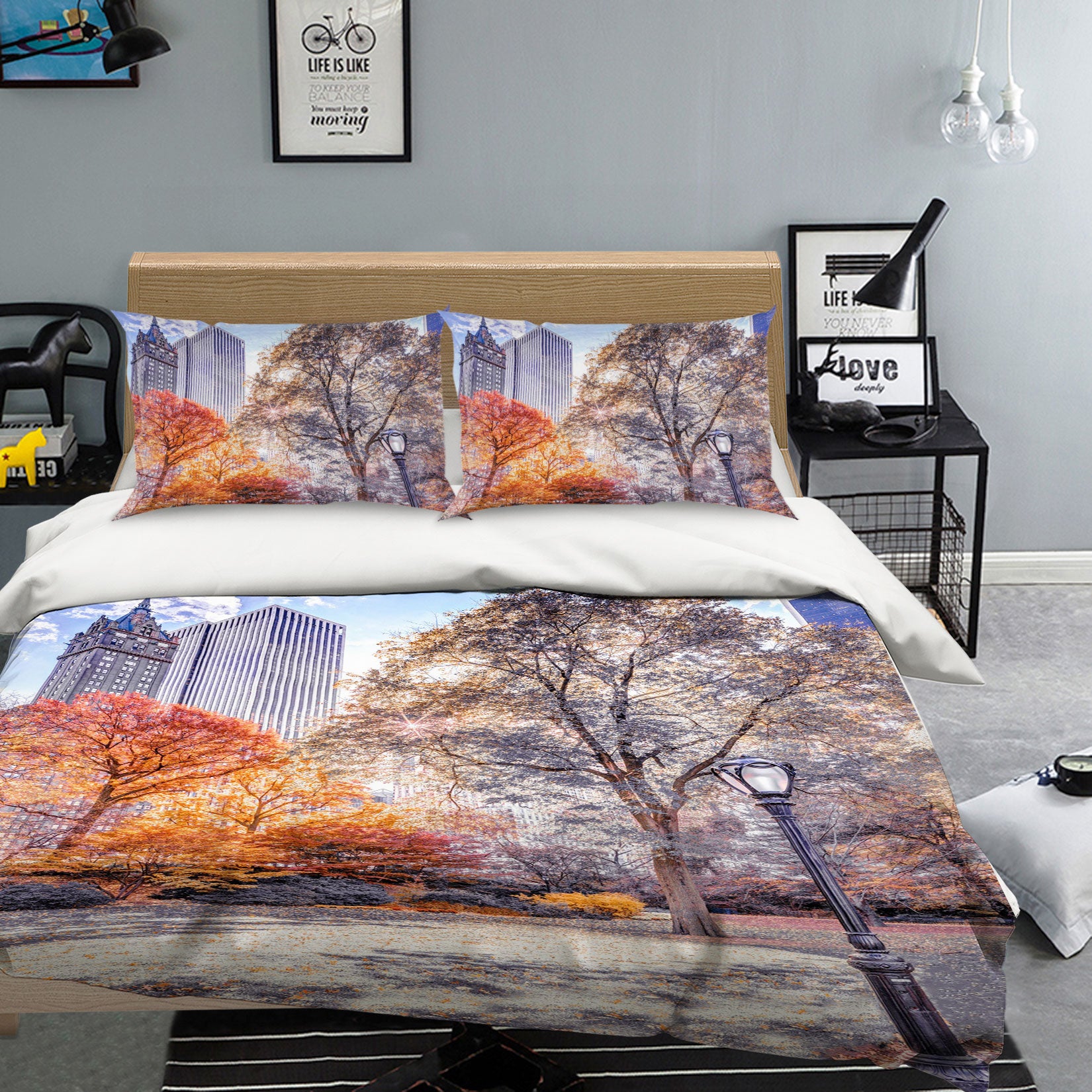 3D New York Park 1020 Assaf Frank Bedding Bed Pillowcases Quilt
