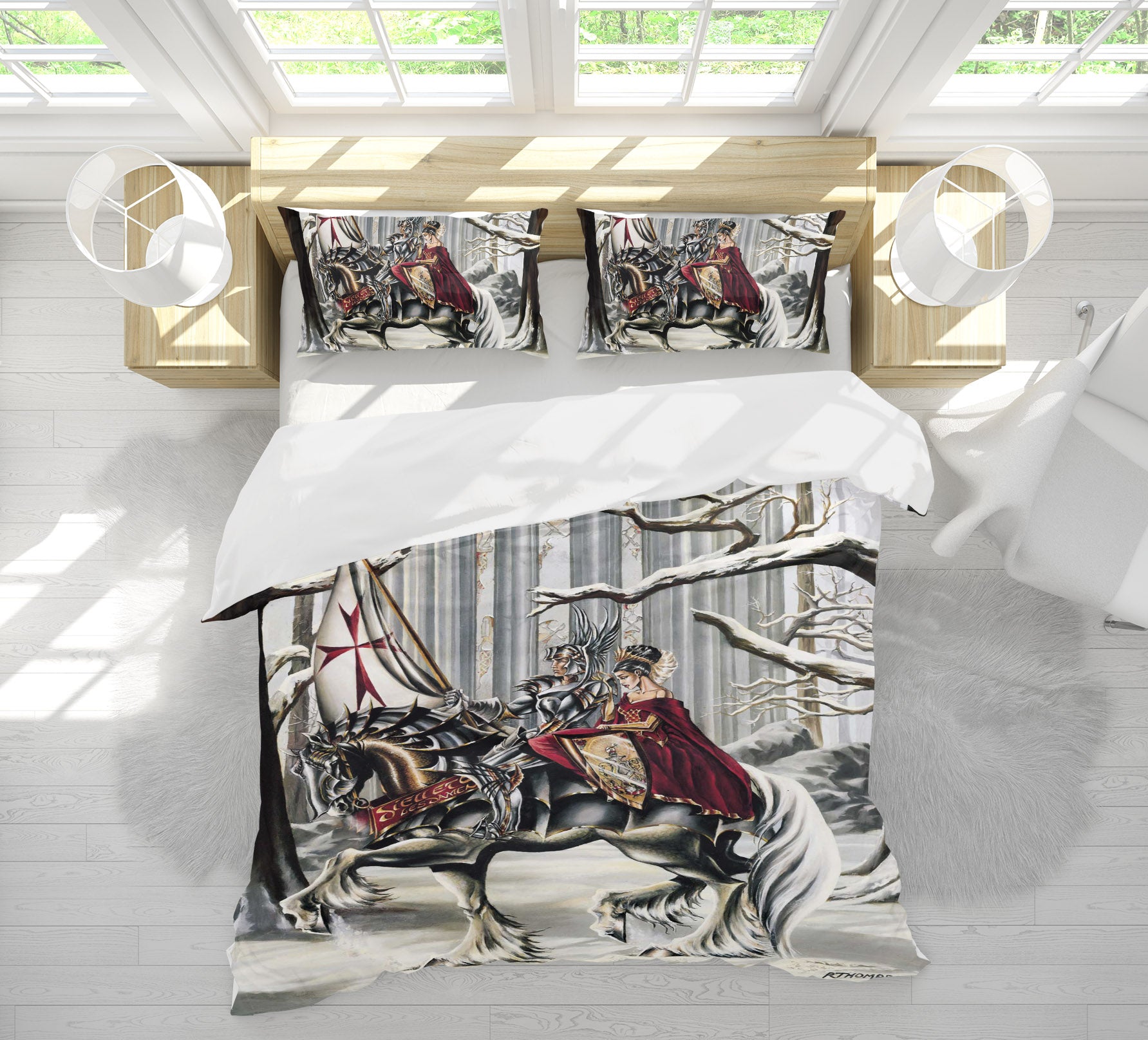 3D Branch Knight 8329 Ruth Thompson Bedding Bed Pillowcases Quilt Cover Duvet Cover