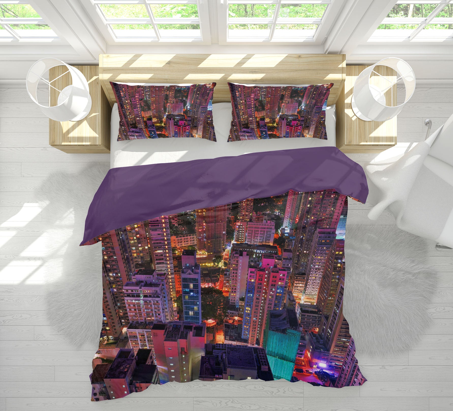 3D Lively City 2129 Marco Carmassi Bedding Bed Pillowcases Quilt