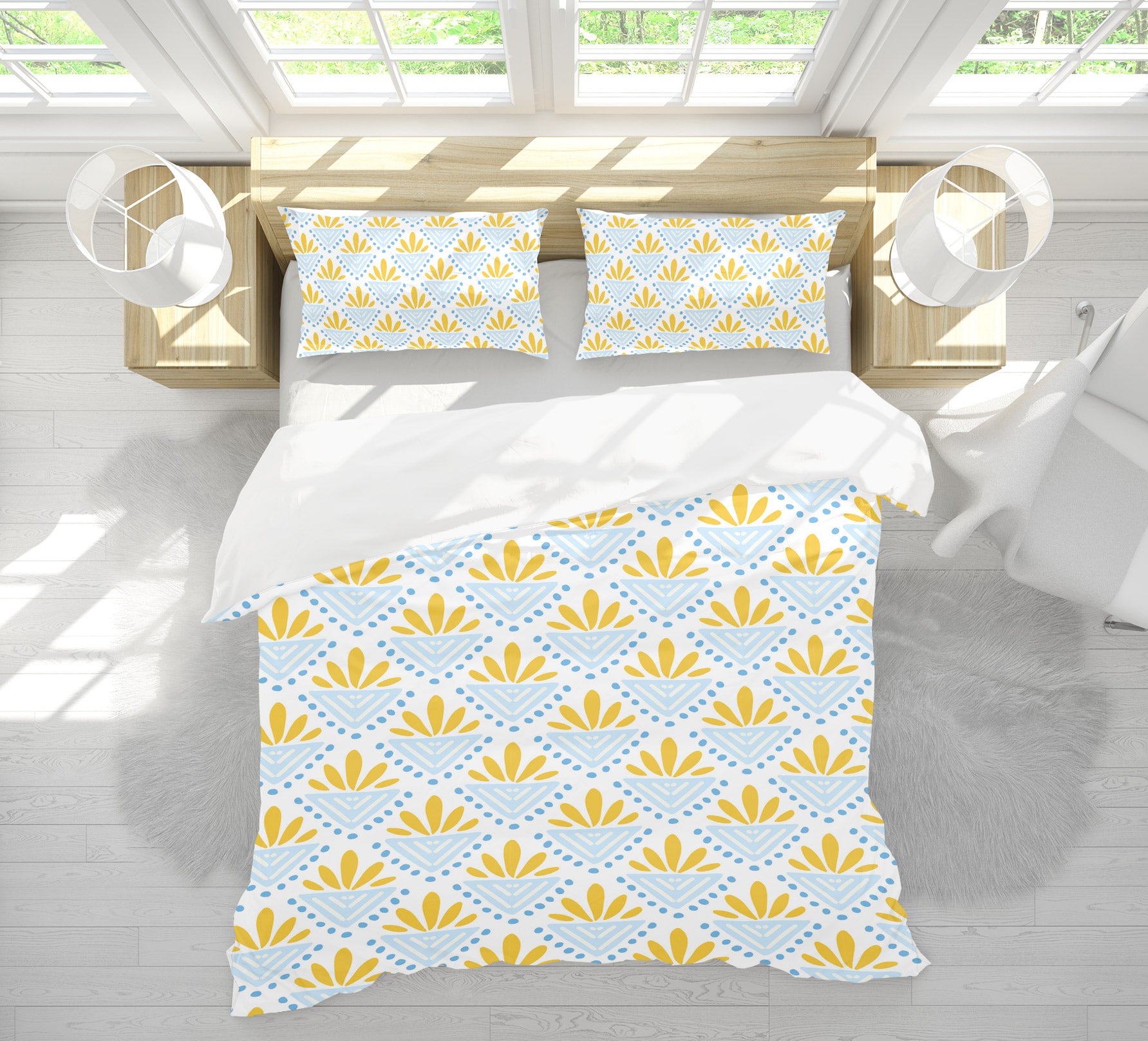 3D Yellow Blue Pattern 10998 Kashmira Jayaprakash Bedding Bed Pillowcases Quilt