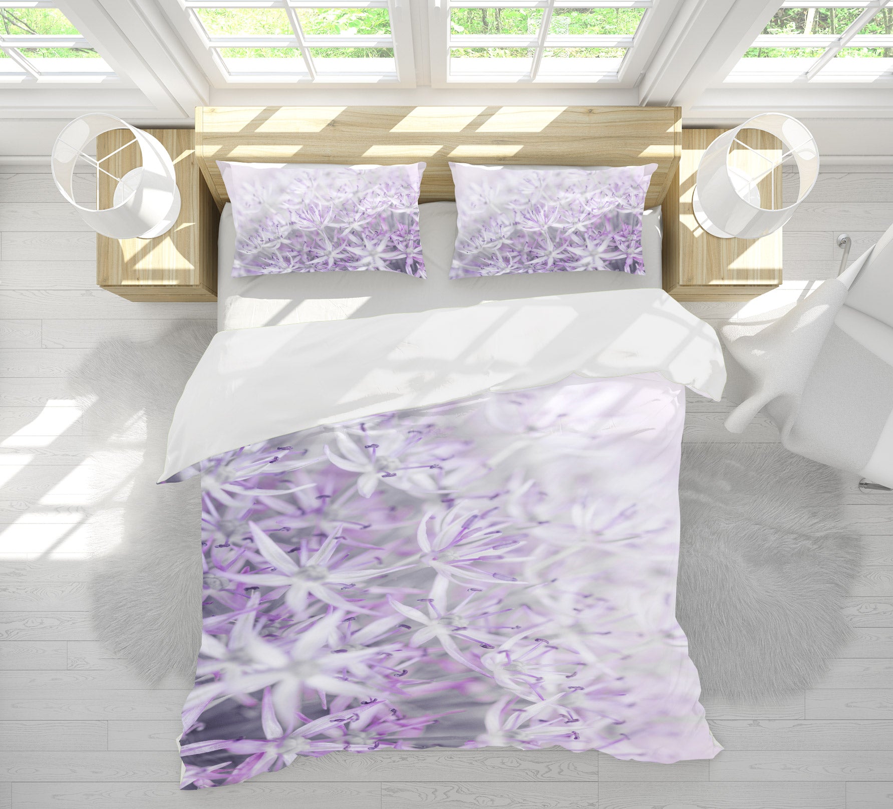 3D Purple Flower 6963 Assaf Frank Bedding Bed Pillowcases Quilt Cover Duvet Cover