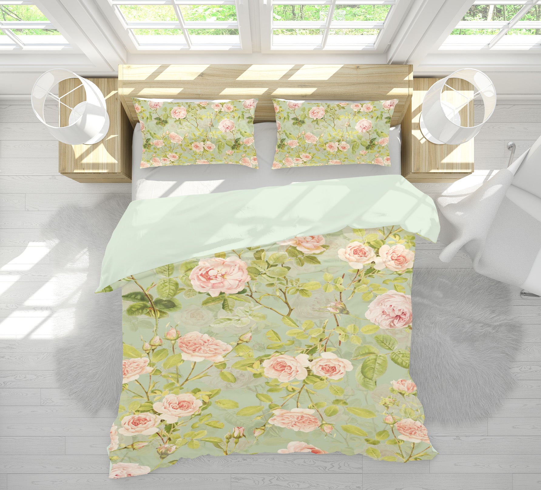 3D Pink Flower 150 Uta Naumann Bedding Bed Pillowcases Quilt