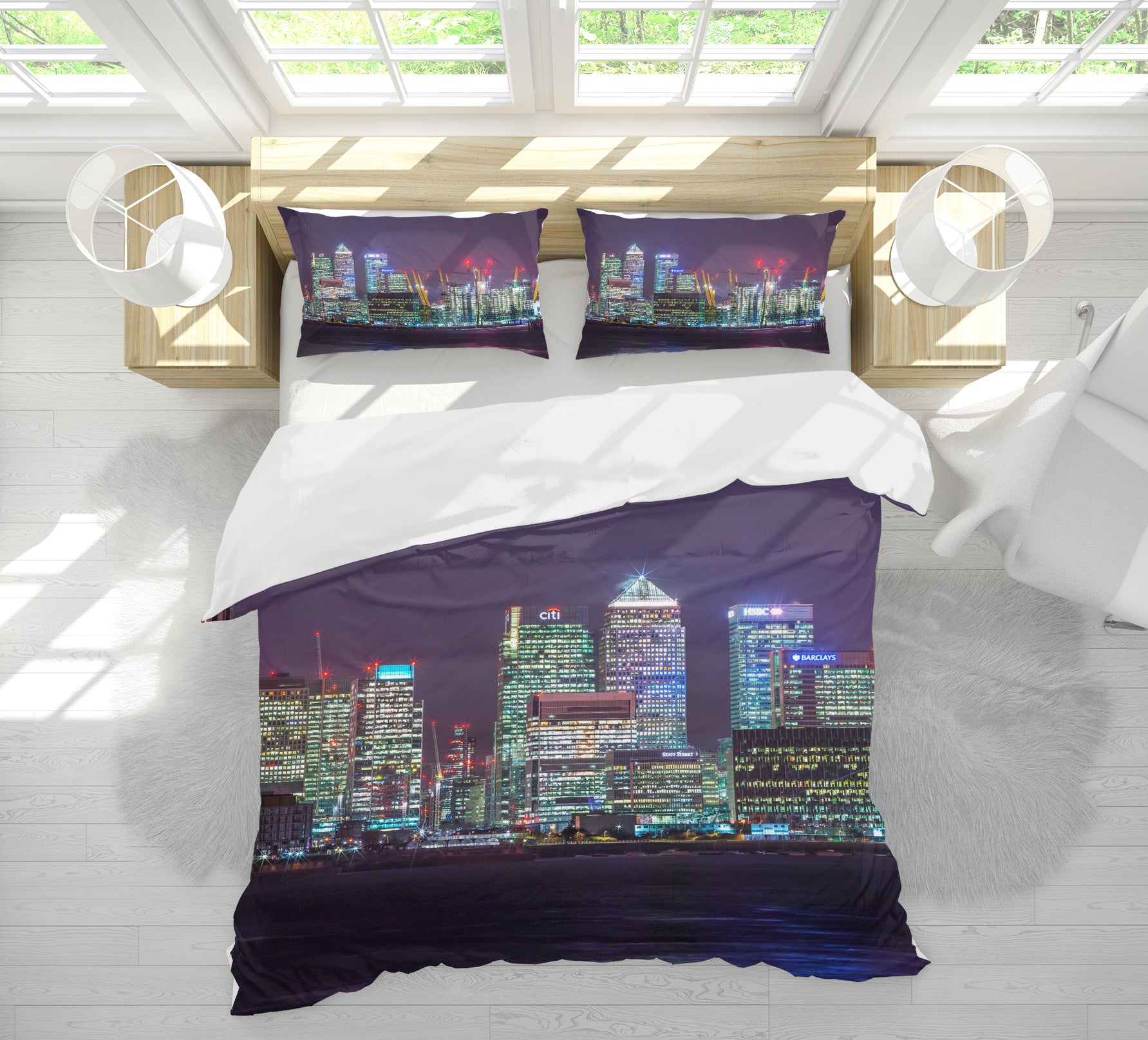 3D Building Night 85134 Assaf Frank Bedding Bed Pillowcases Quilt